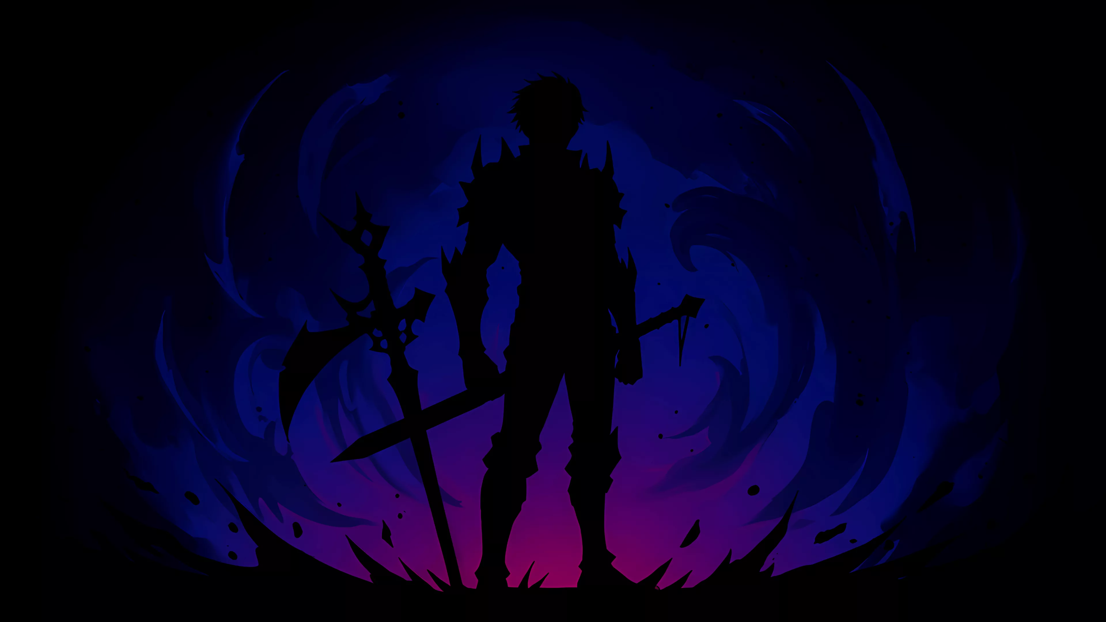 Solo Leveling Silhouette 4K Wallpaper