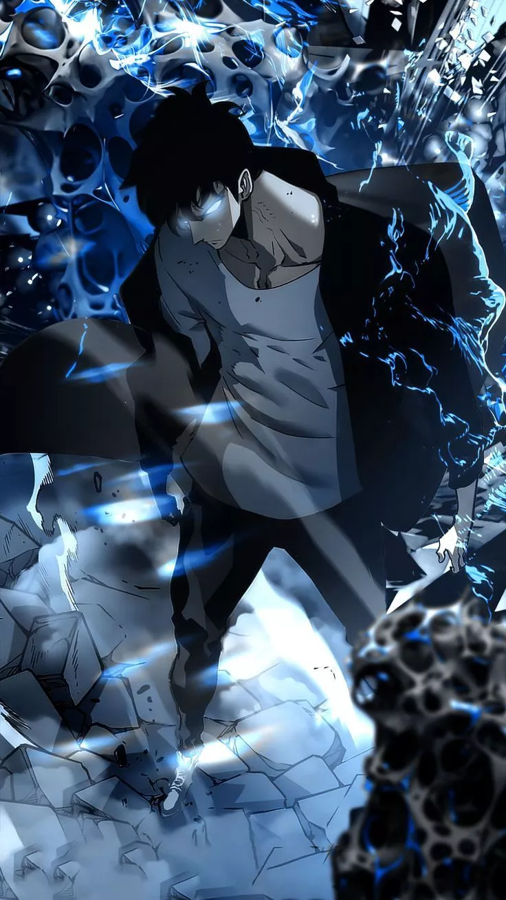 Solo Leveling Jin Woo 4K Vertical Phone Wallpaper