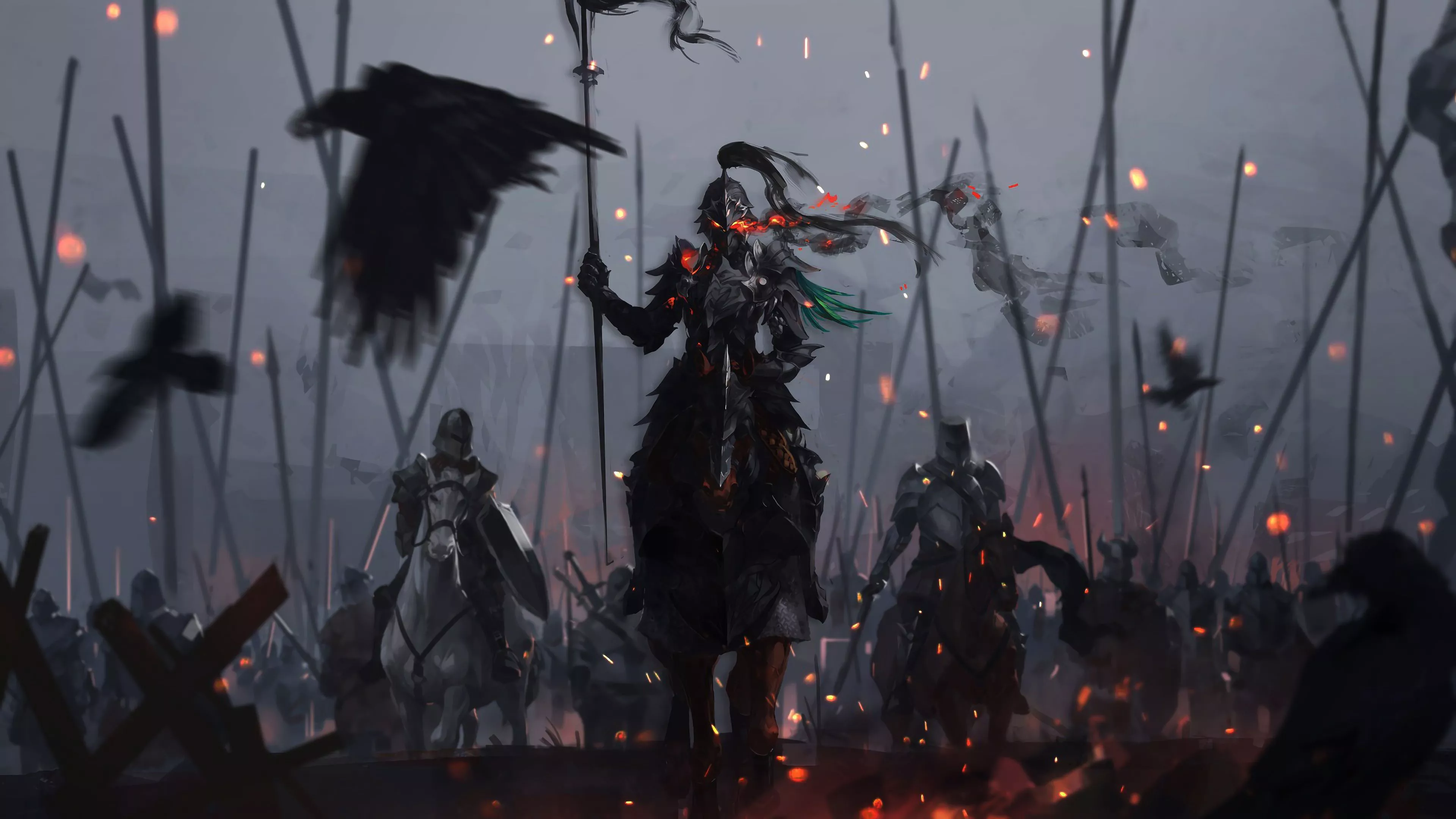 Fantasy Knight Army 4K Wallpaper