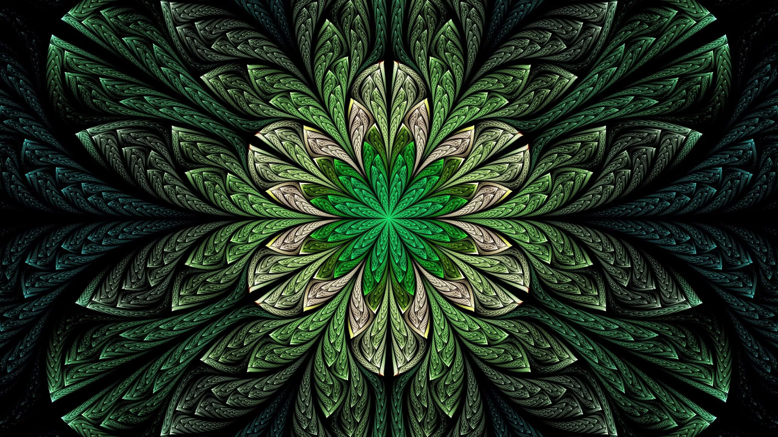 green white art pattern fractal