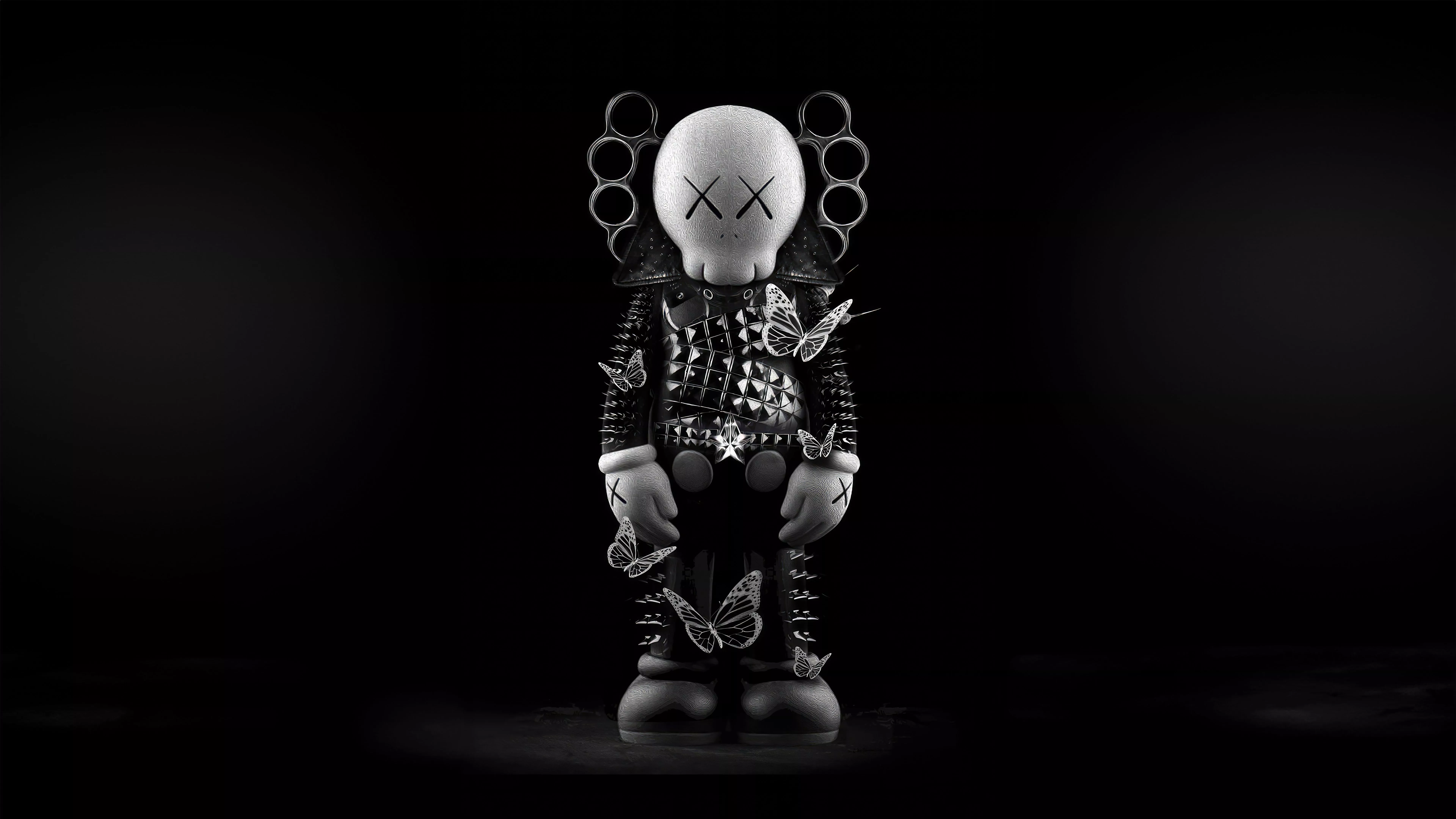 Dark Kaws Black Wallpaper, HD Anime