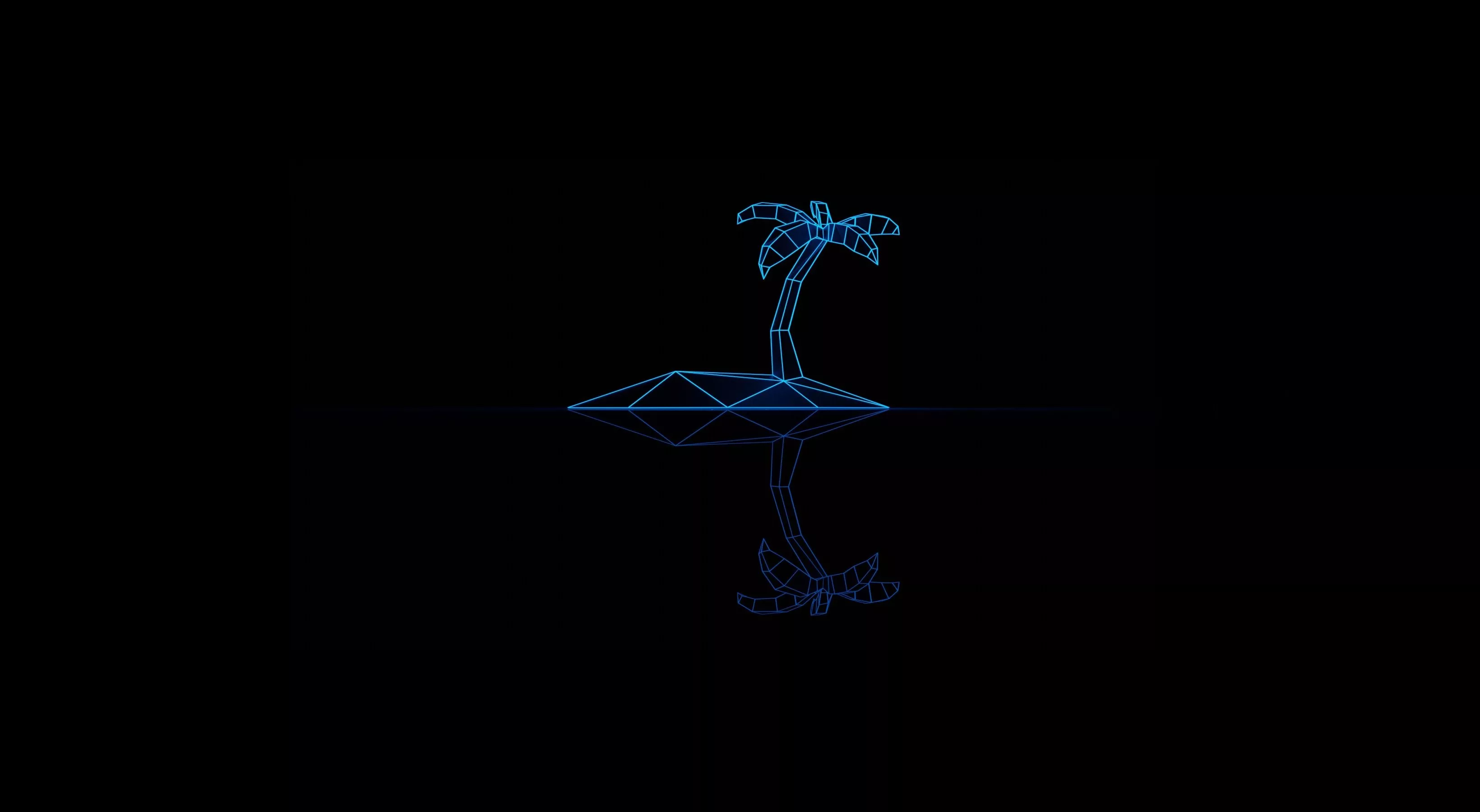 Synthwave Dark Minimal Art Wallpaper
