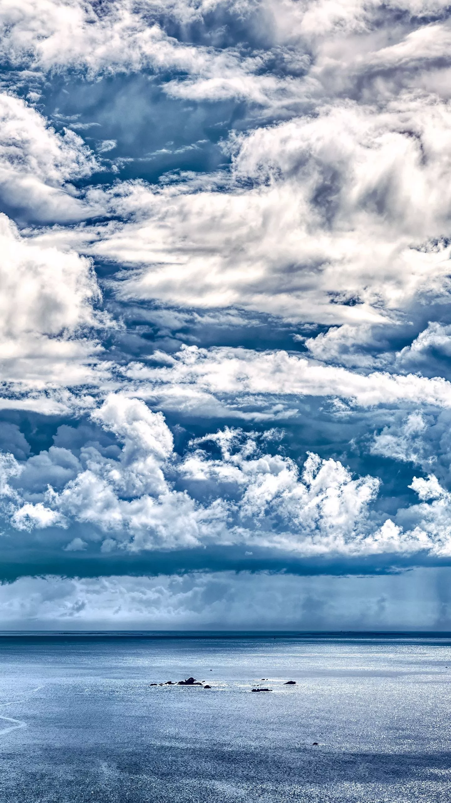 sea clouds sky nature blue wallpaper watre ocean background 4K HD Nature Wallpaper