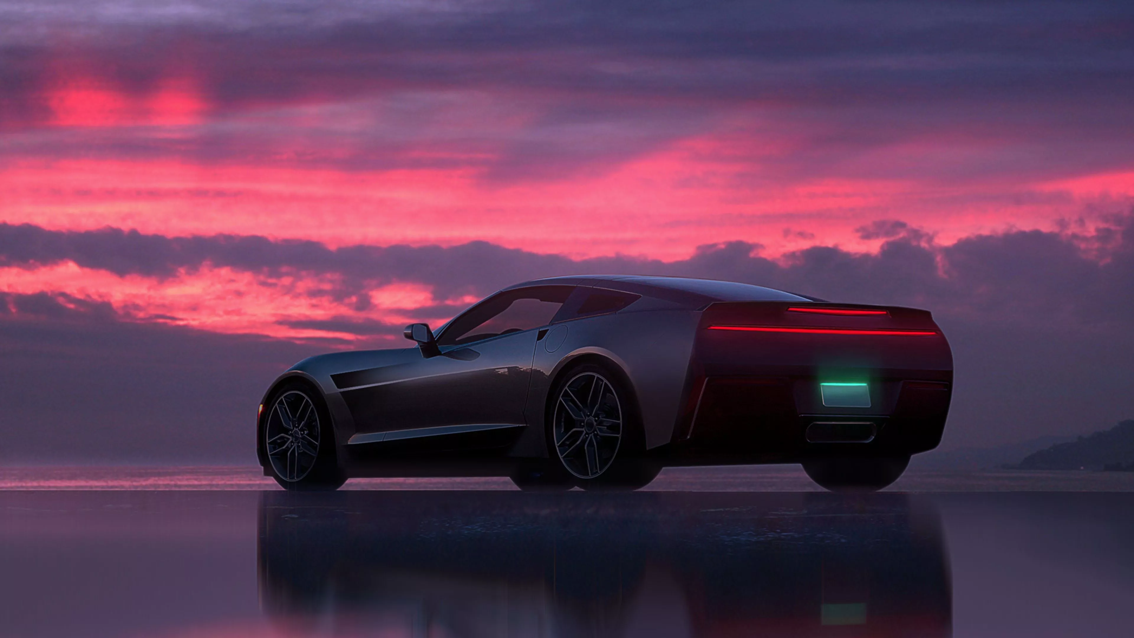 Car Pink Sunset 4K , HD 4k Wallpaper
