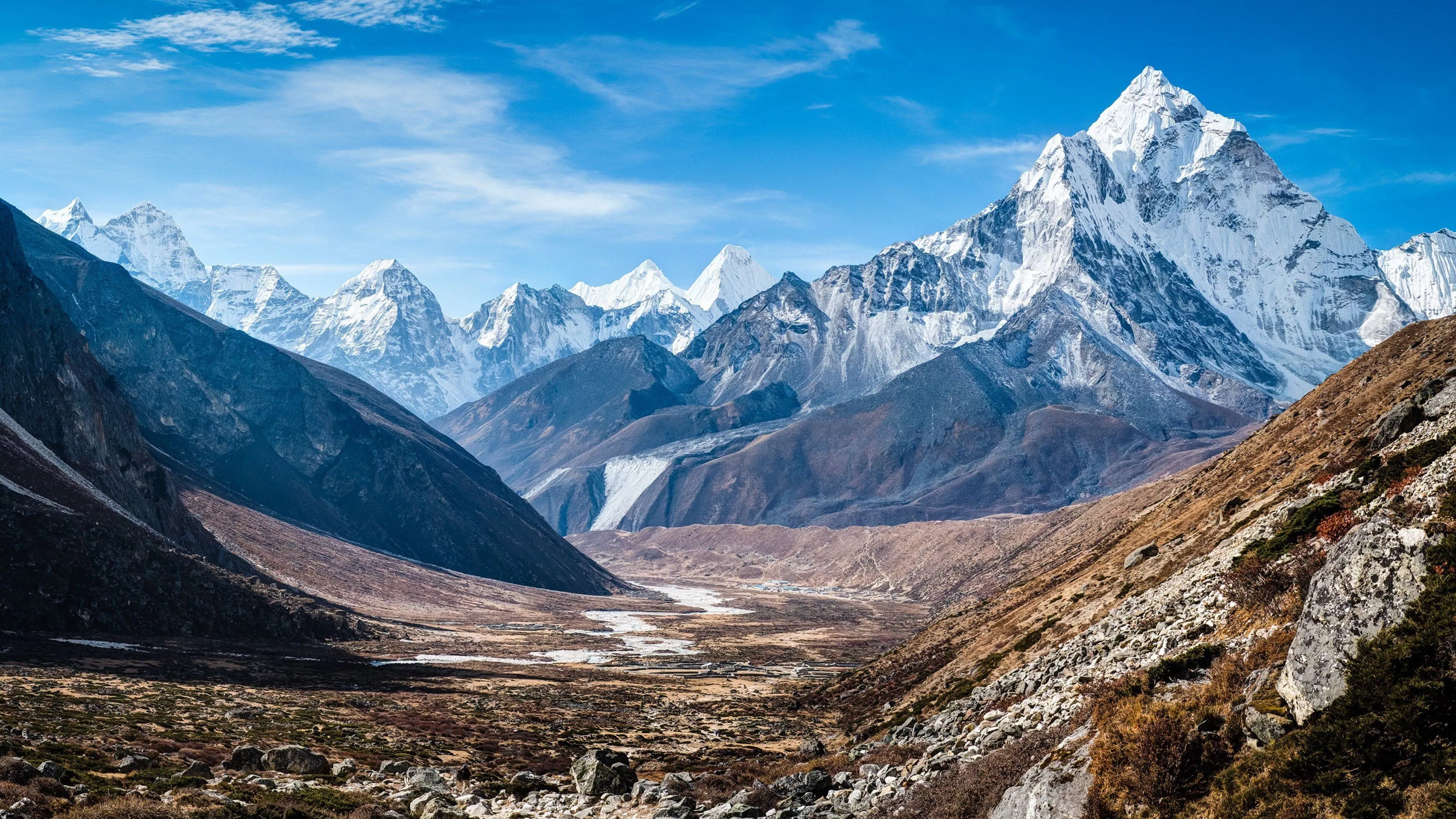 Himalaya Mountains Under Blue Sky