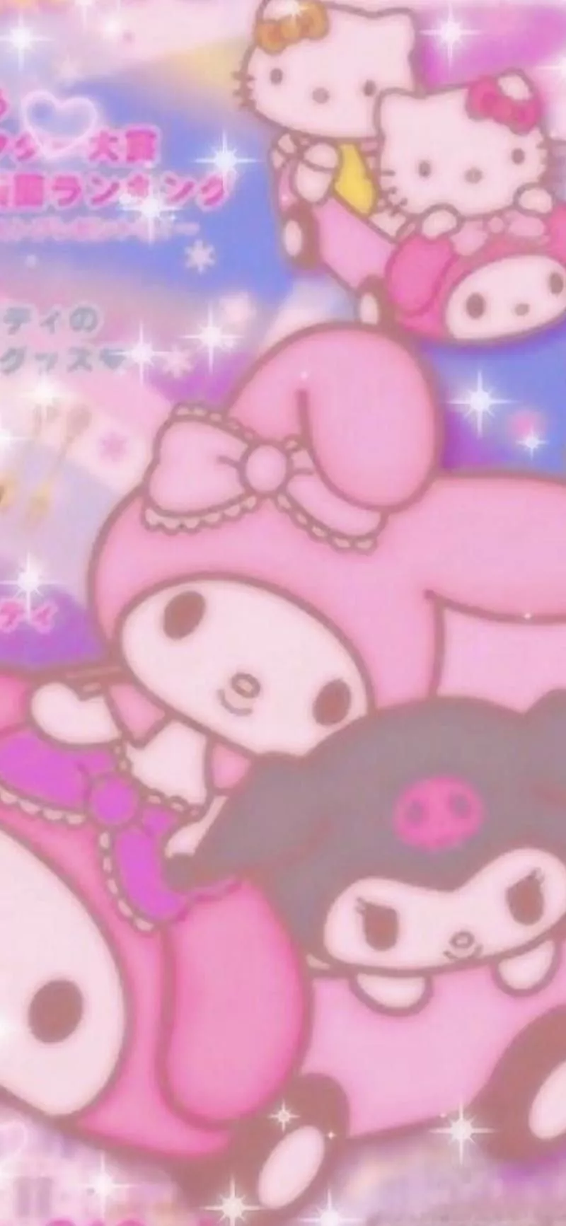 Hello kitty, pink, themes, HD phone