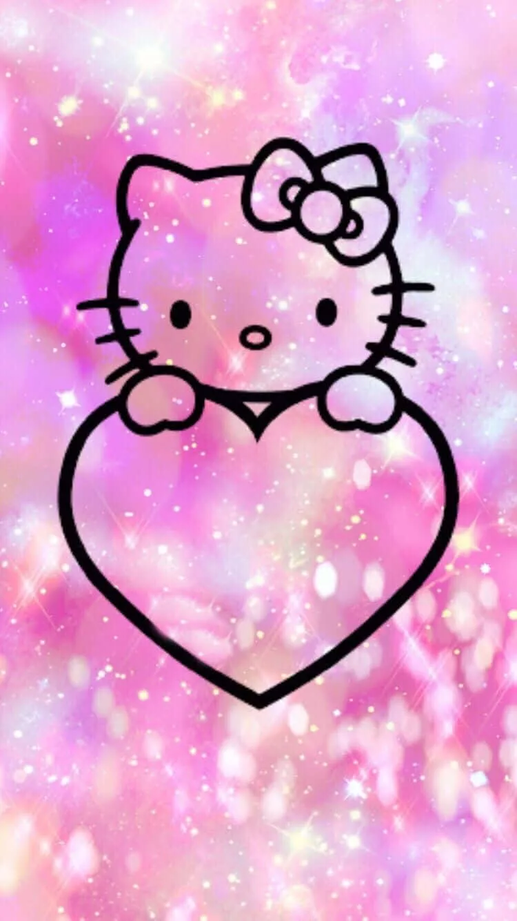 Dazzling Cute Pink Hello Kitty Heart