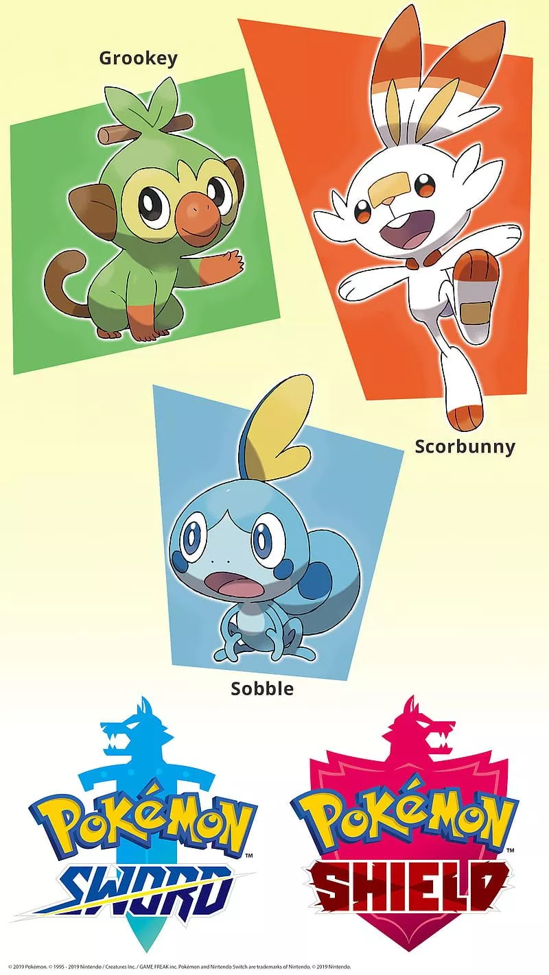 Starters Gen 8, generation 8, pokemon
