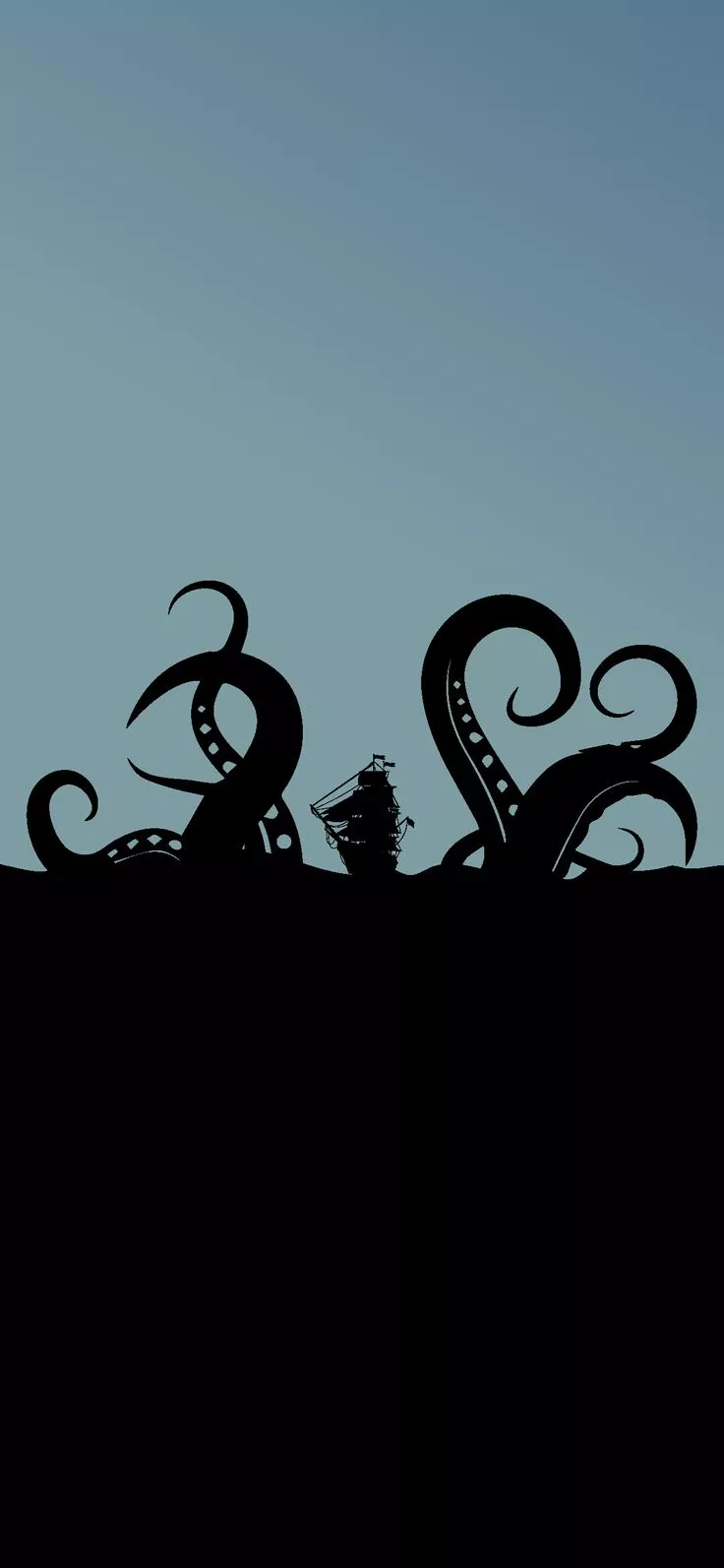 Release the Kraken Wallpaper minimalist