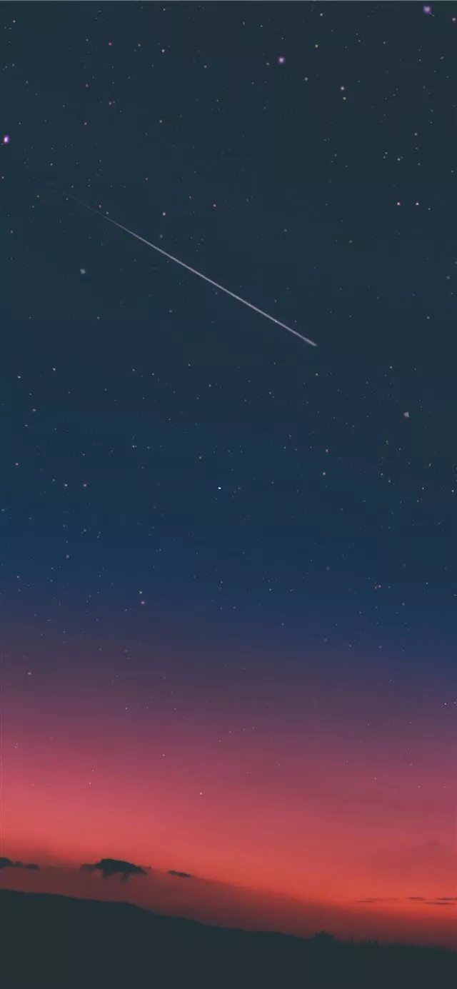 shooting star in night sky iPhone 11
