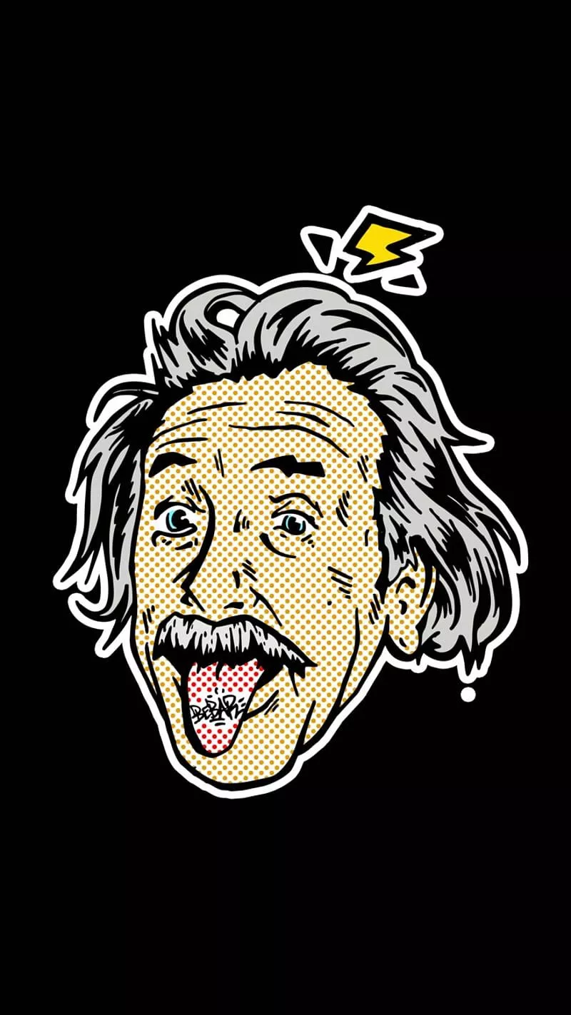 Einstein, funny, HD phone wallpaper