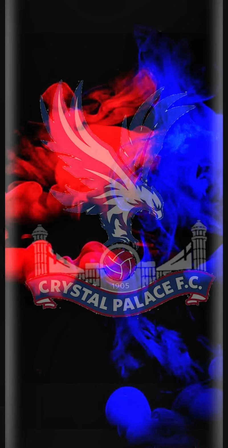 Crystal Palace fc, football, smoke, HD