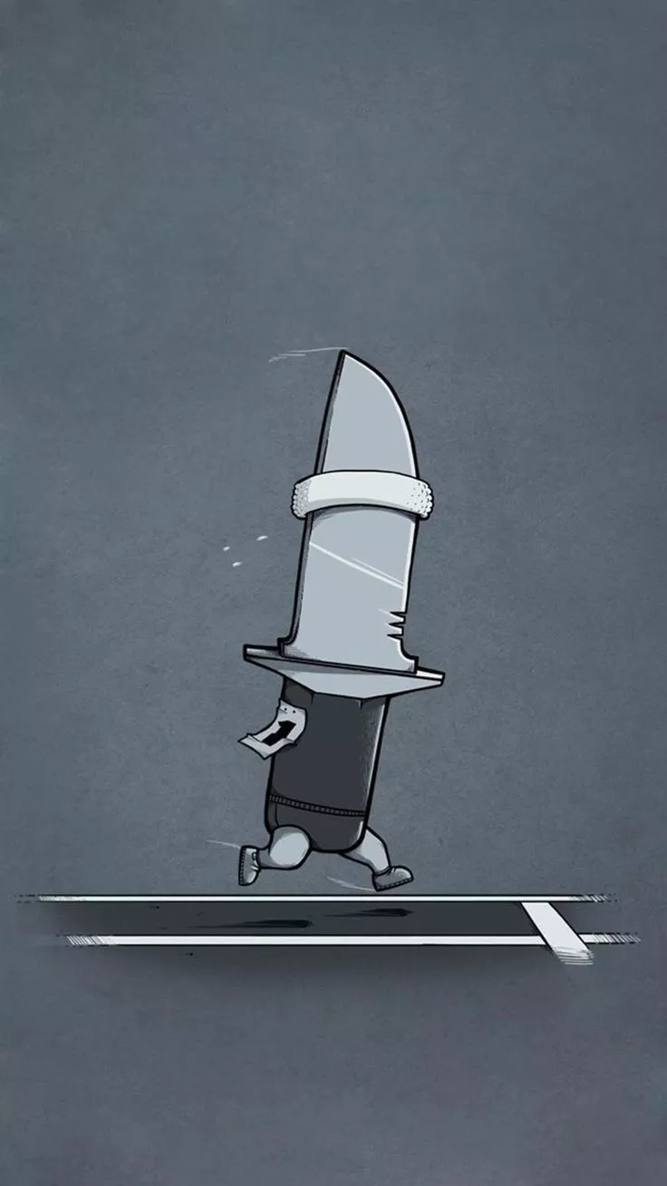 The running knife. Tap for more cute