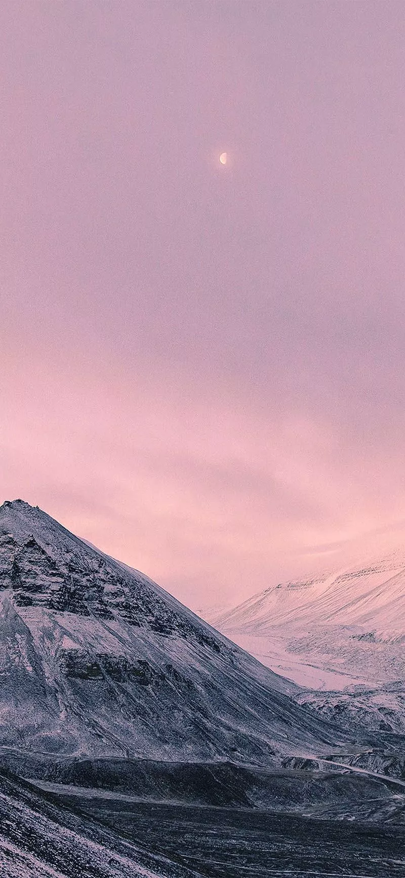 IPhone X. snow winter moon mountain