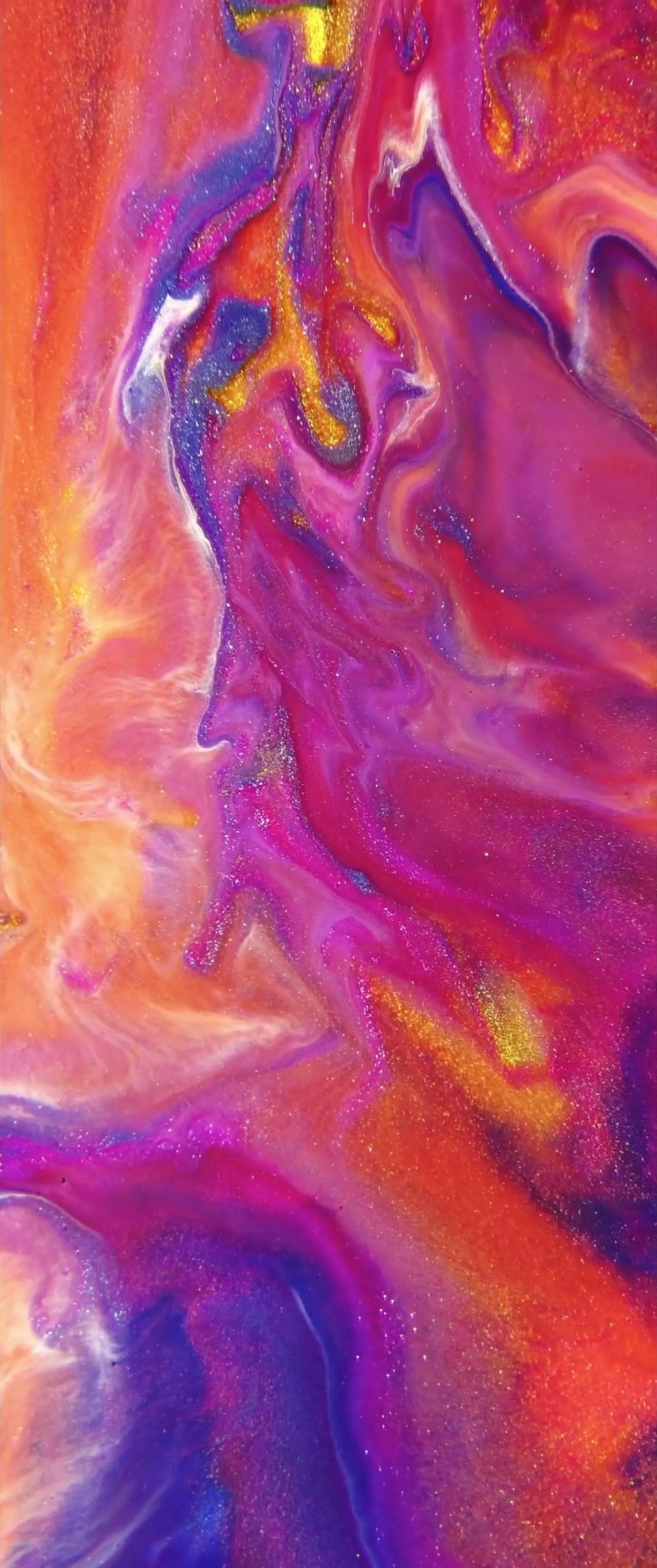 Blue Paint Swirl Liquid Abstract