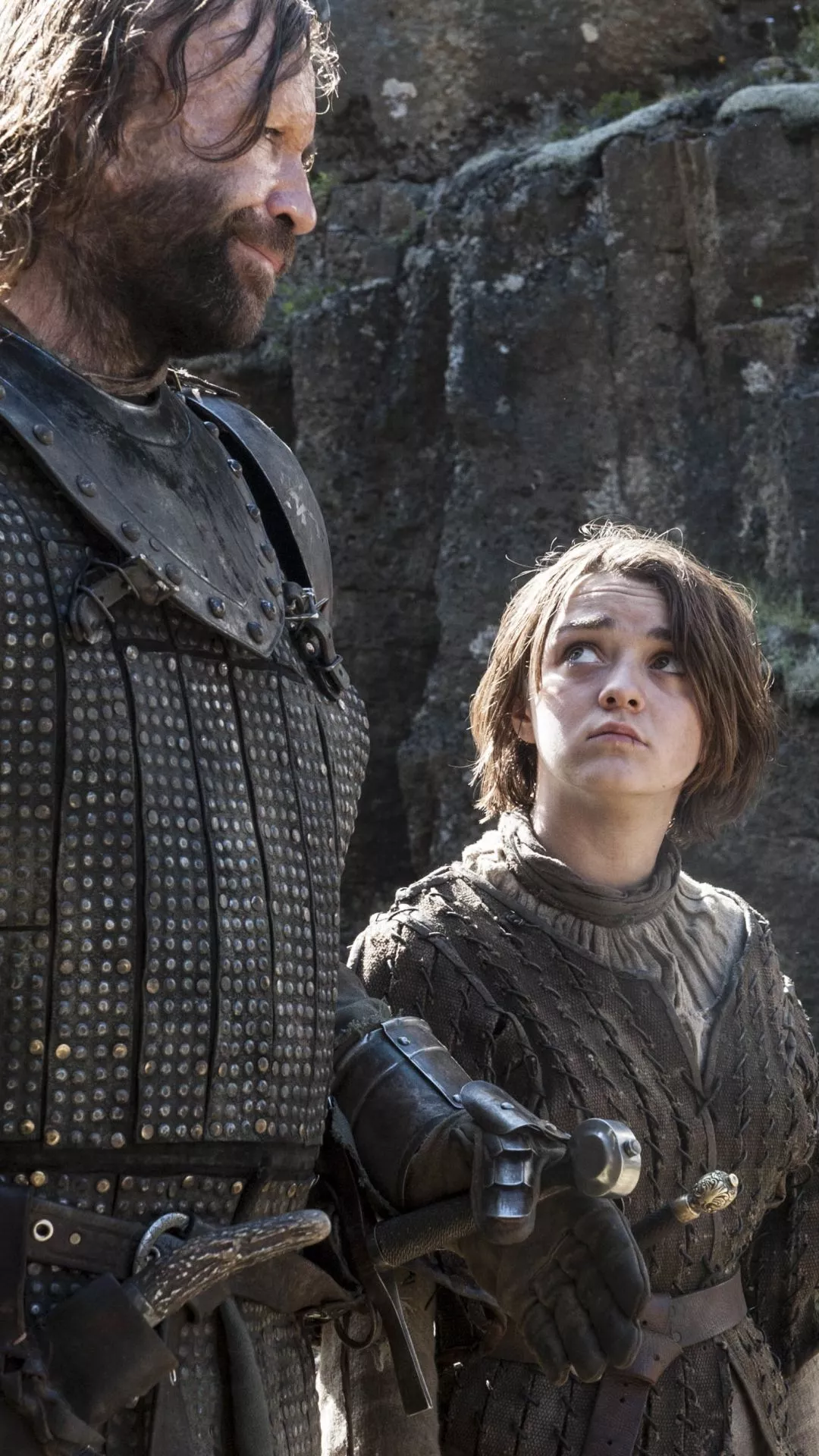 Arya Stark and Sandor Clegane in Game