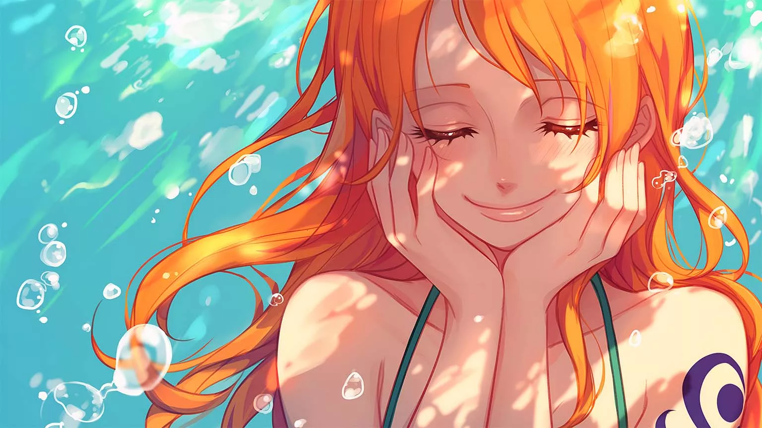 Nami One Piece Smiling Desktop
