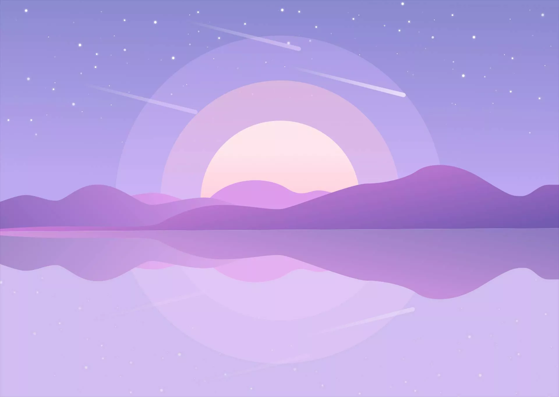 Aesthetic Desktop Purple Night