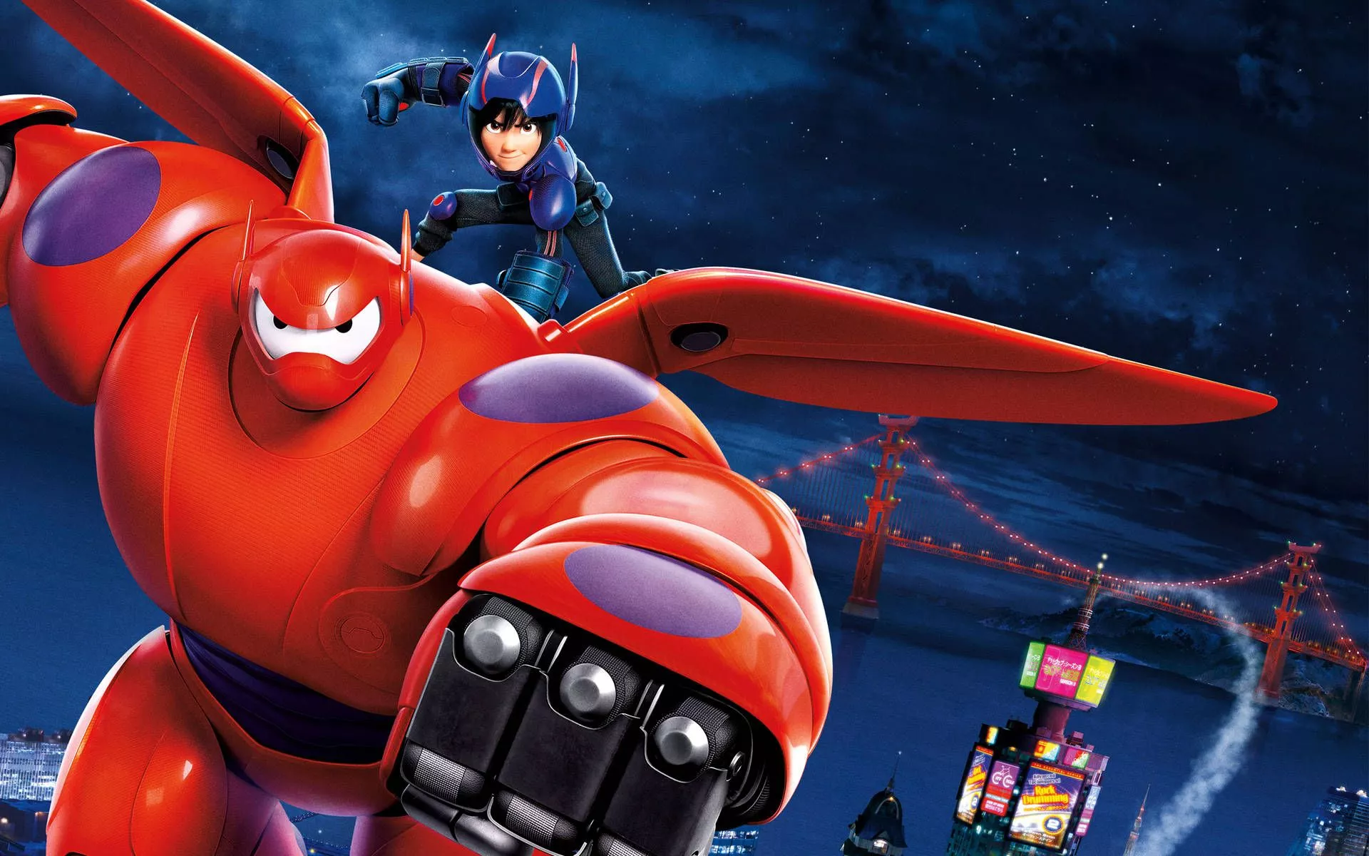 Big Hero 6 Baymax And Hiro Flying