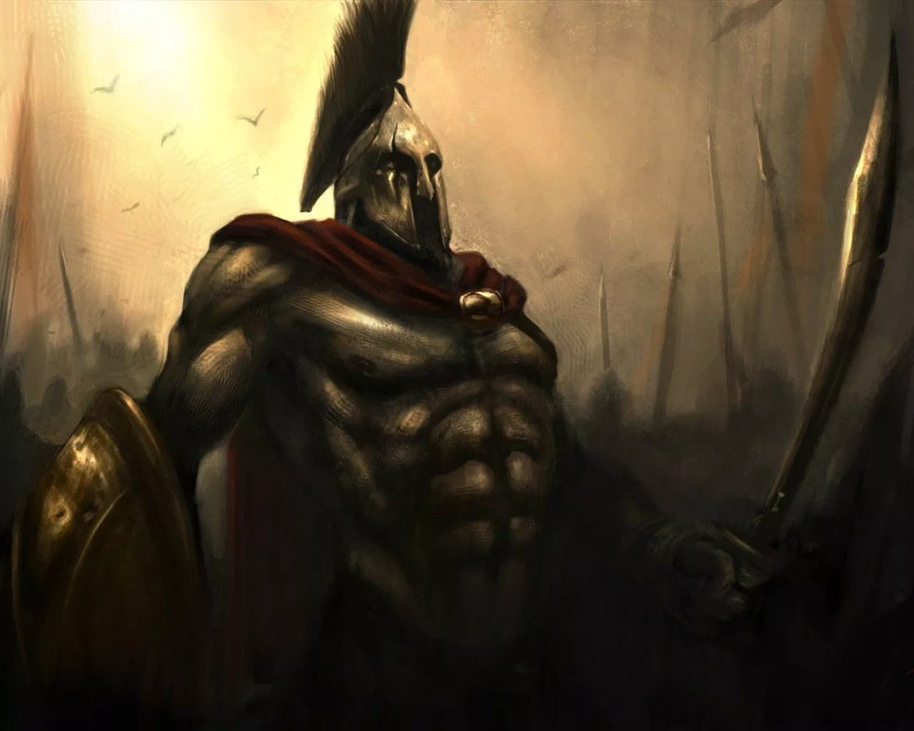 Wallpaper figure, warrior, Sparta