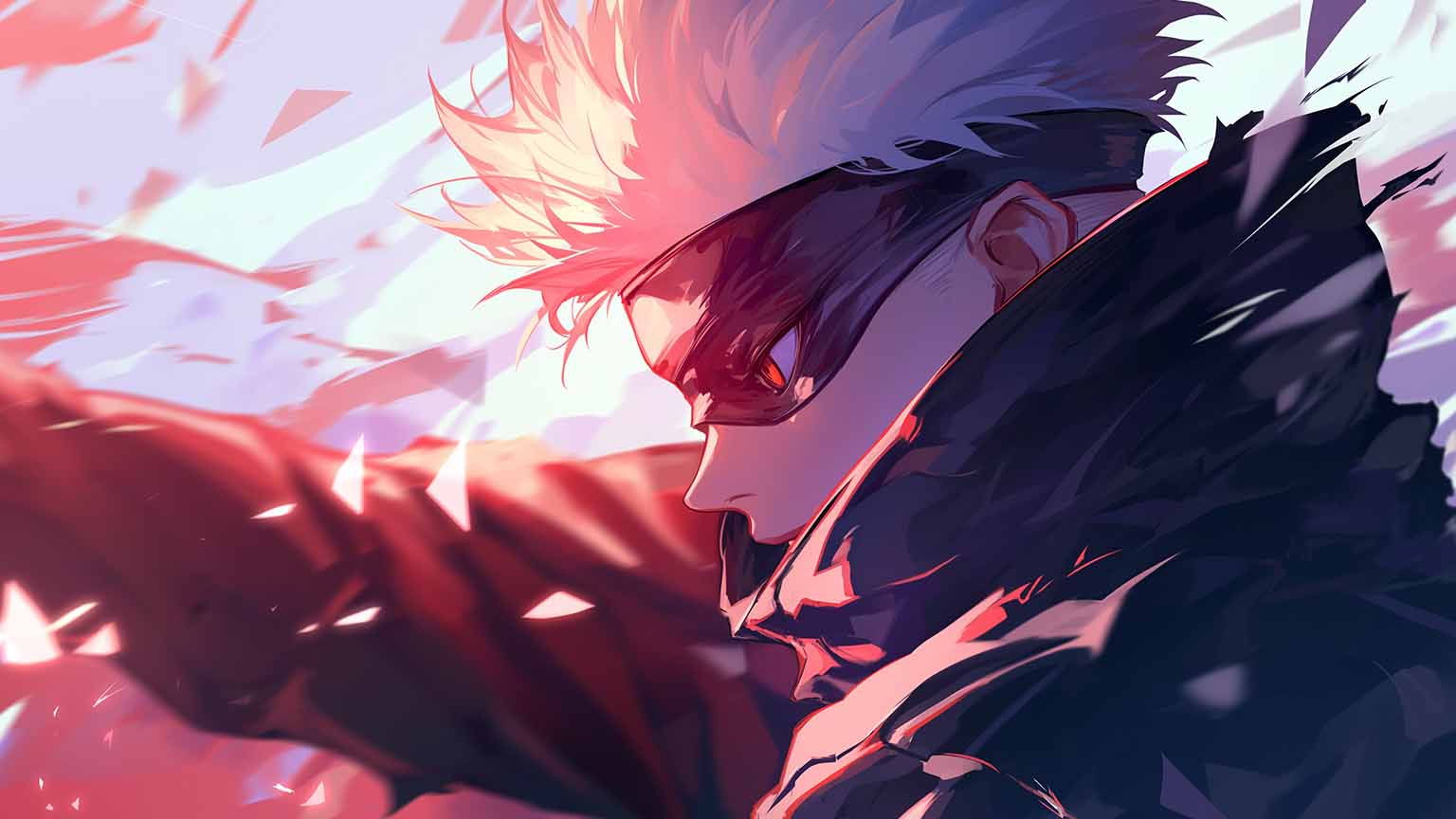 JJK Satoru Gojo Dark Clothes Desktop Wallpaper