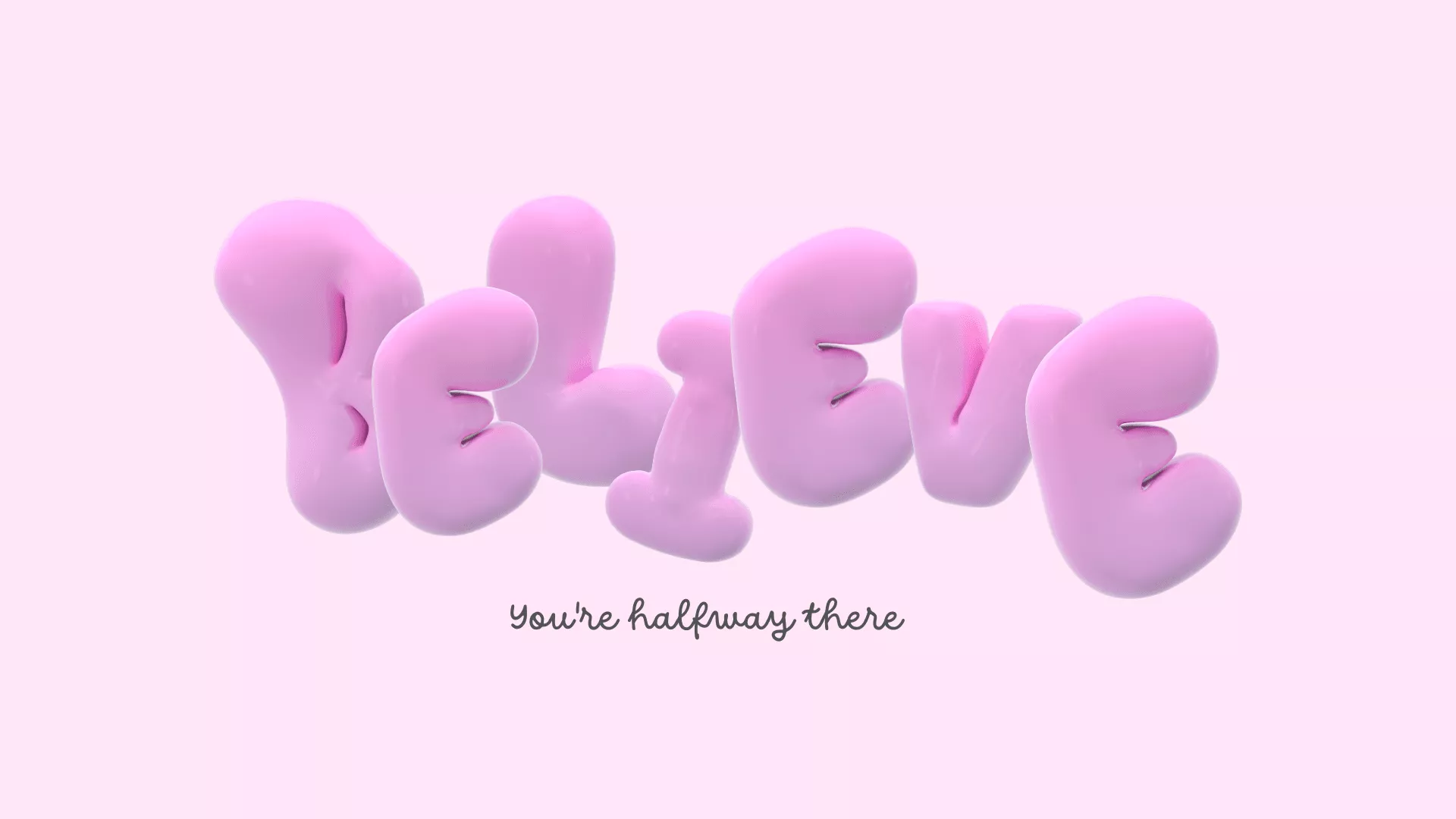 Pink Aesthetic Motivational Desktop Wallpaper