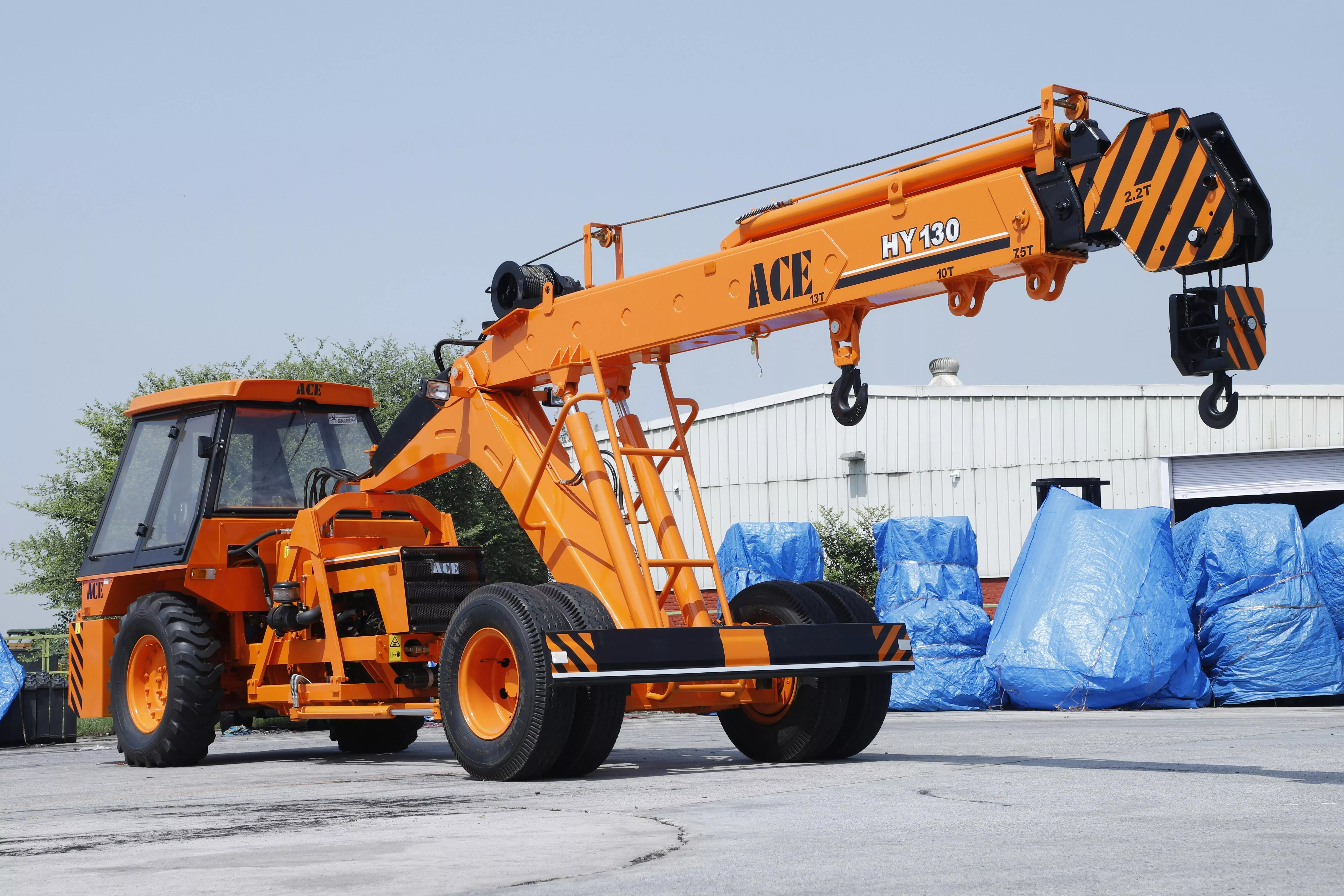 Bright Orange Ace HY130 Mobile Crane