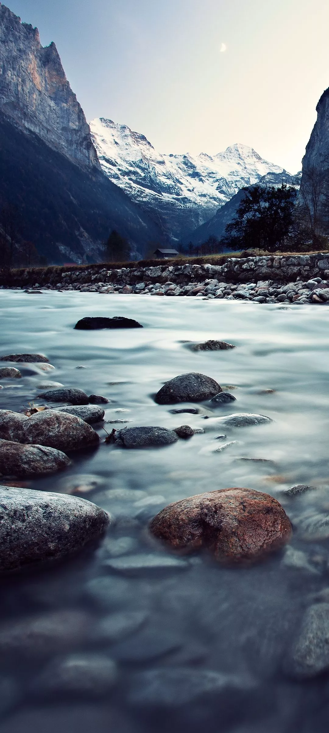 River Stream Wallpaper 4K, Mountains