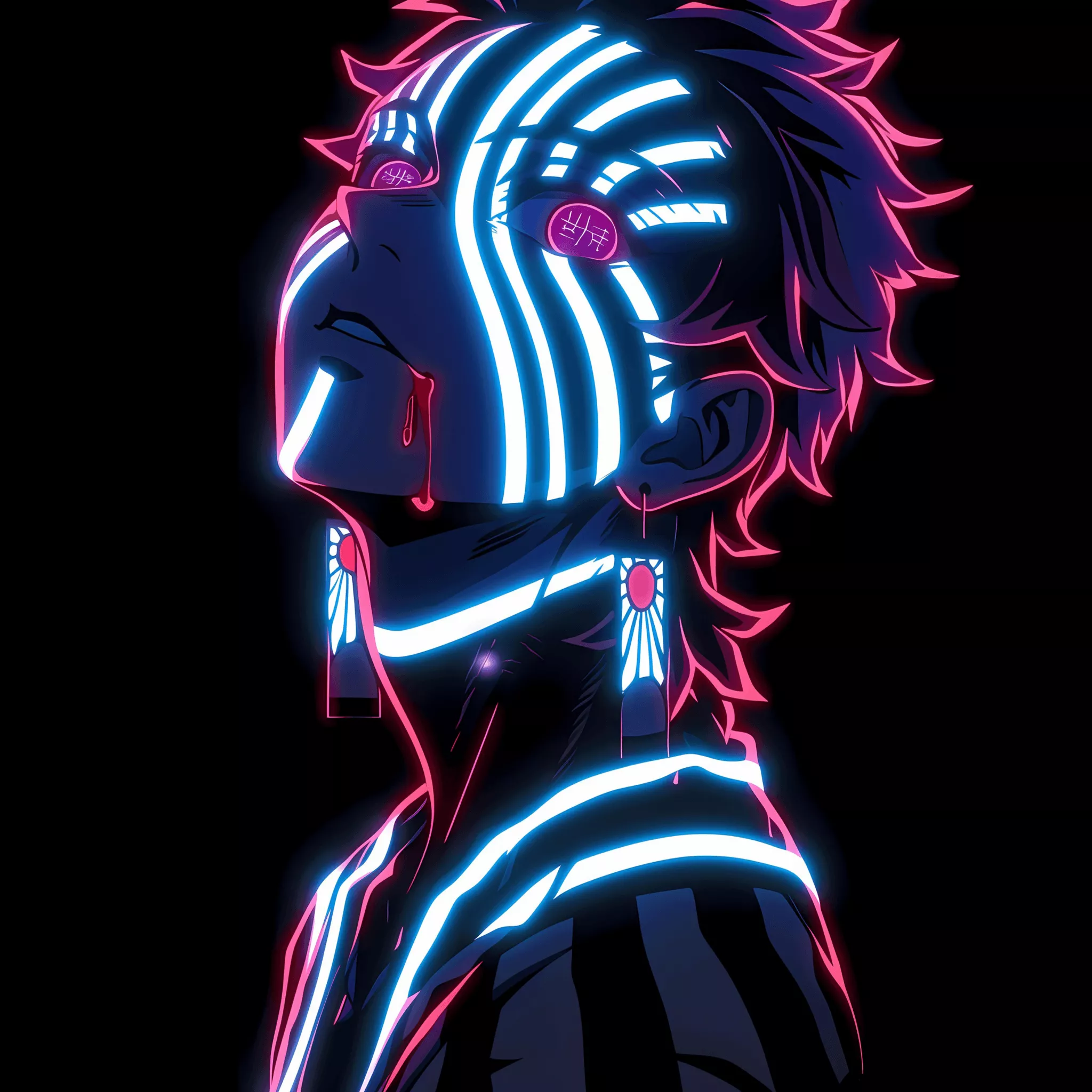 Neon Wallpaper 4K, Akaza