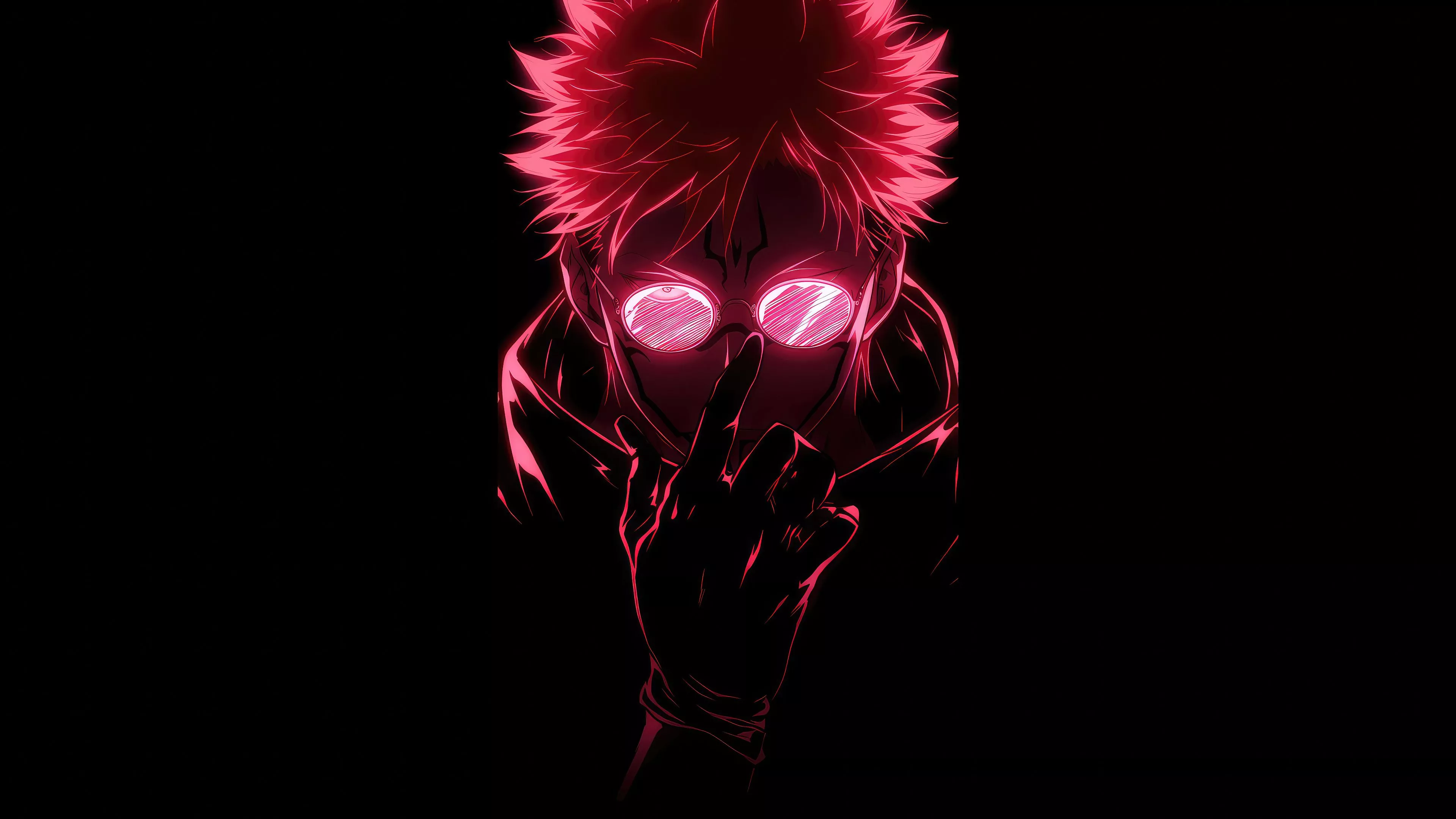Jujutsu Kaisen Minimal Neon Wallpaper, HD Anime Wallpaper, 4k Wallpaper Image, Background, Photos and Picture