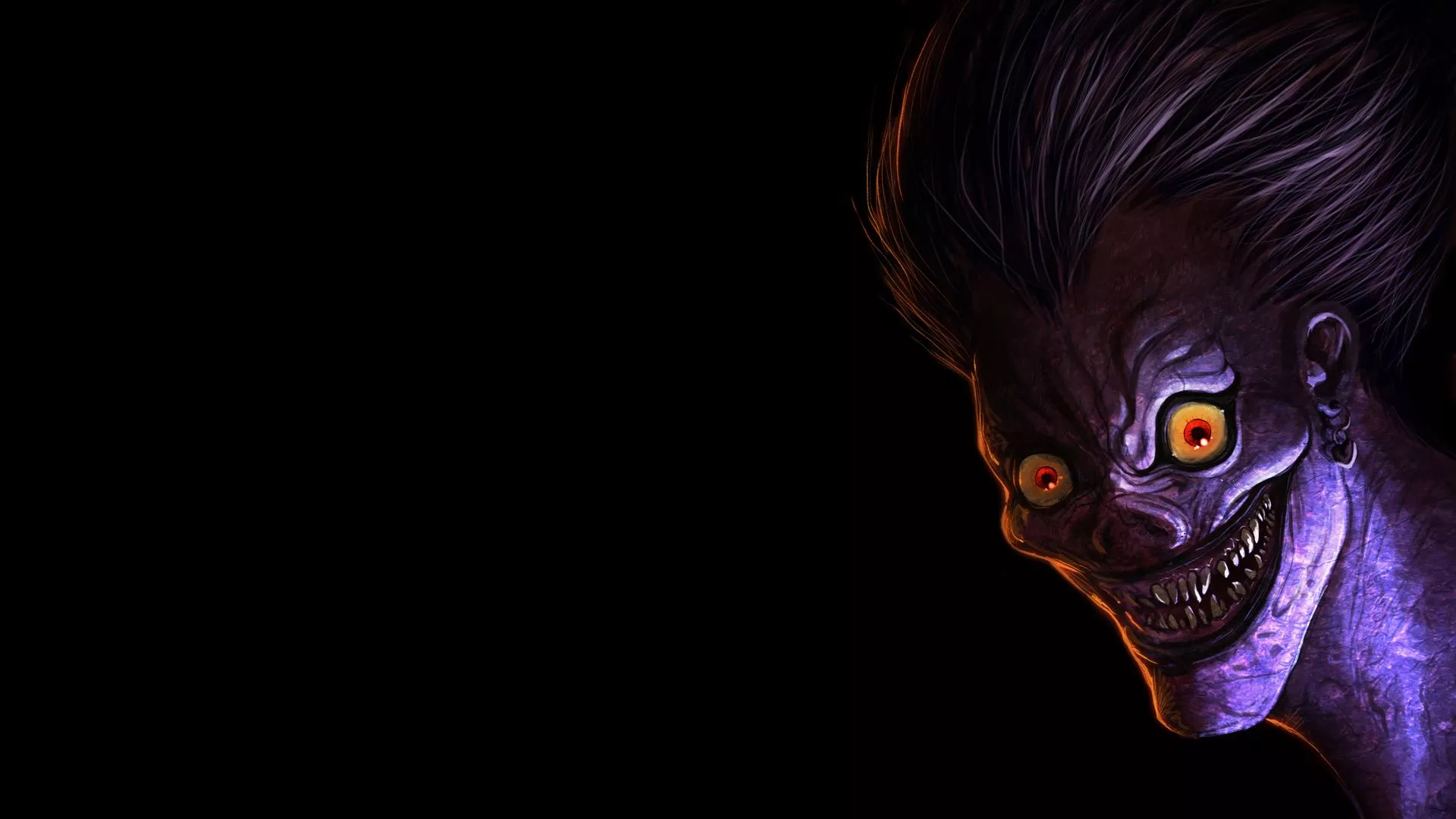 Wallpaper the dark background, Death Note, Death Note, Ryuk, Ryuk for mobile and desktop, section прочее, resolution 1920x1080
