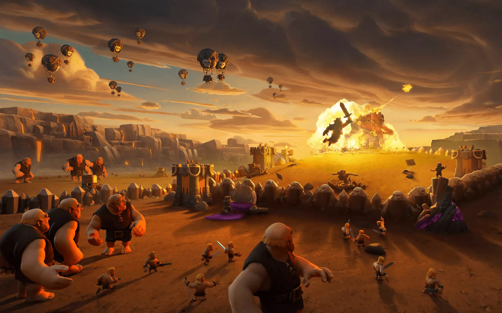 Clash of Clans Epic Battle HD Wallpaper