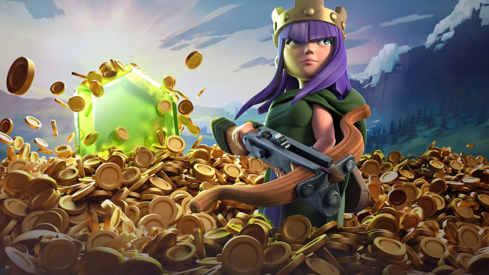 Clash of Clans PC wallpaper featuring a