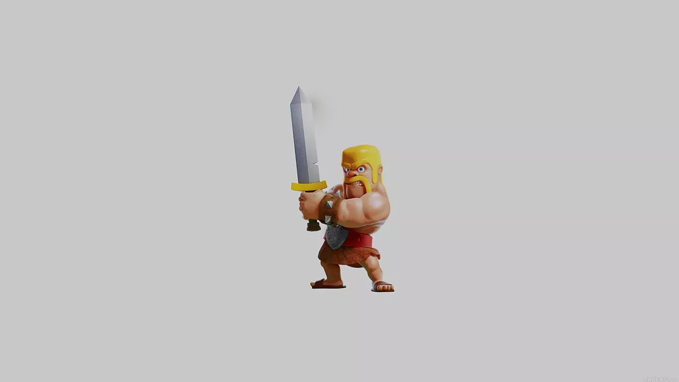 Barbarian Clash Of Clans Art Dark