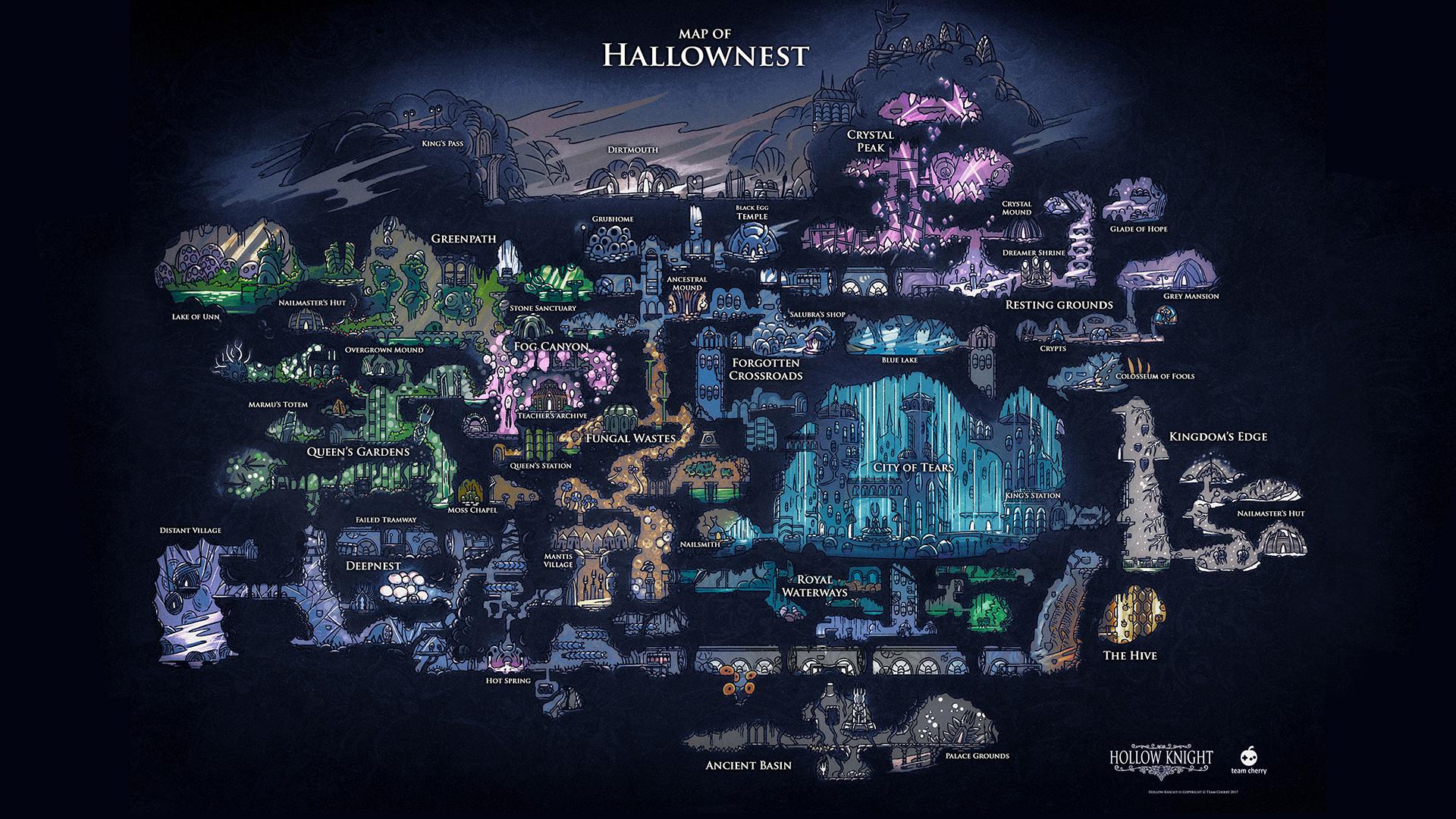 Map of Hallownest Wallpaper!, r