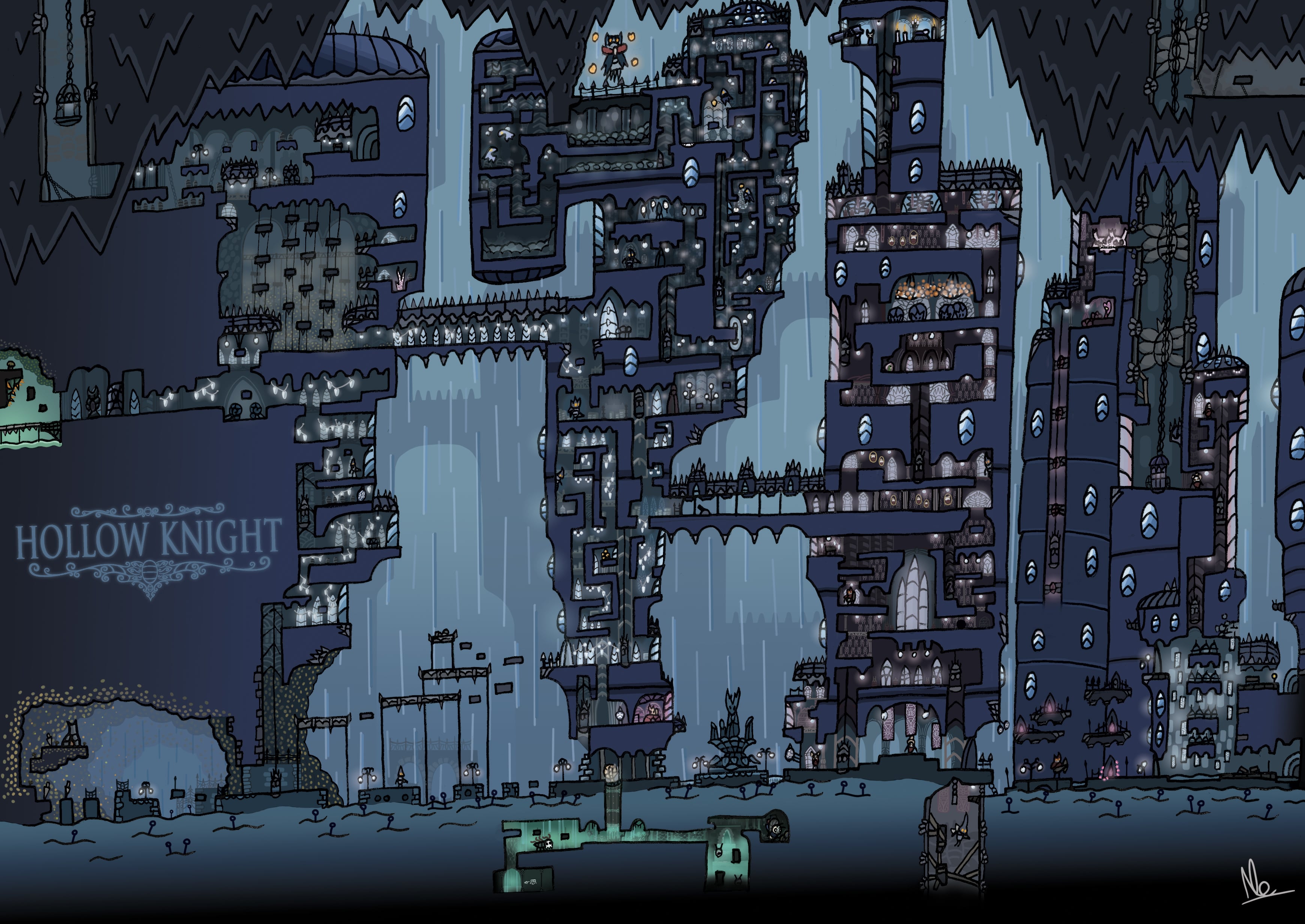 detailed map of the City of tears