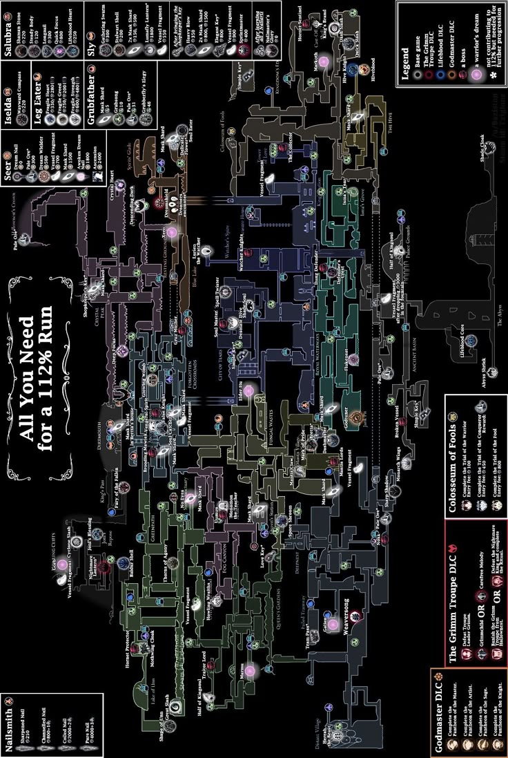 Black and White Map with Various Elements