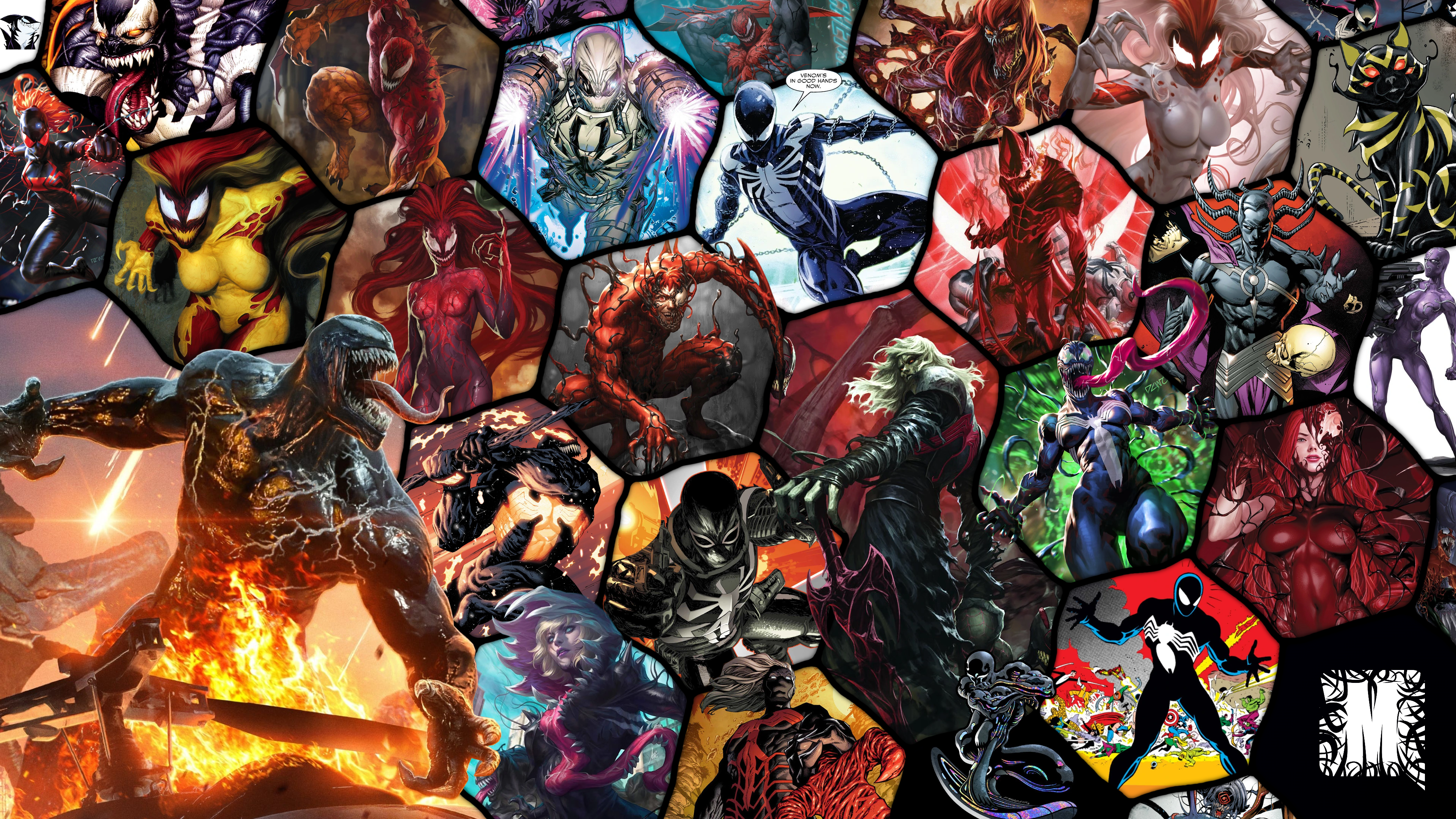 Deadpool comic collage wallpaper