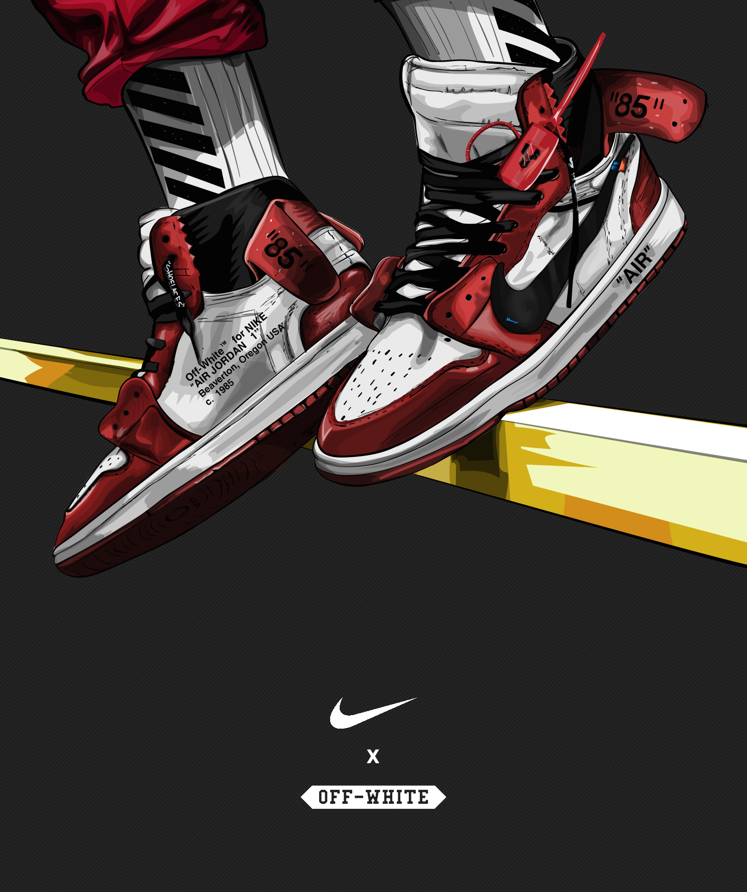Off White X Nike Illustration