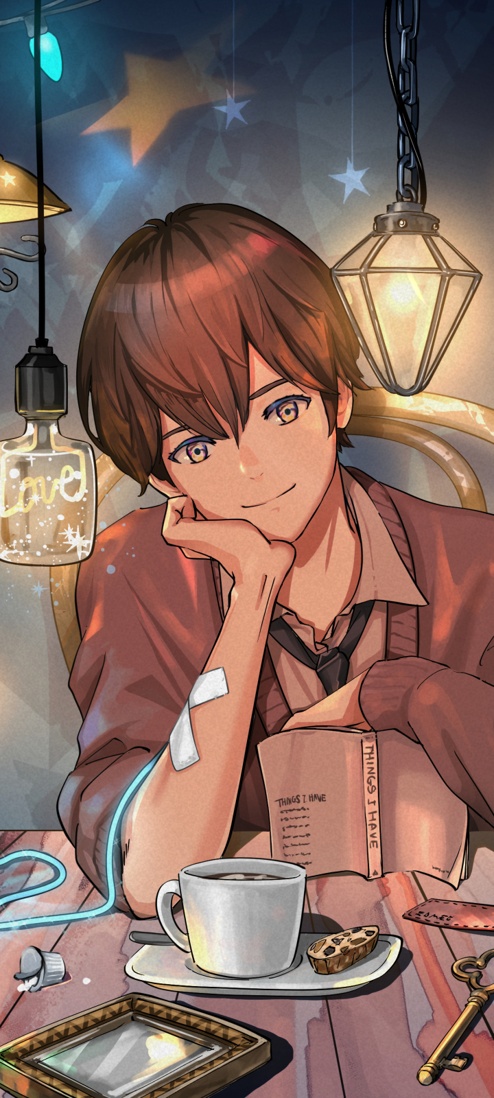 Mobile wallpaper: Anime, Light, Cat