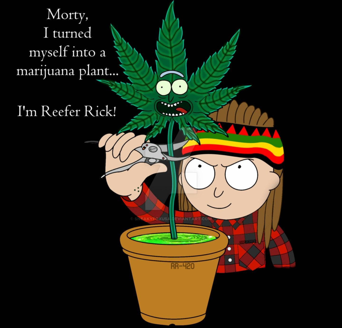 Rick And Morty Weed Wallpaper