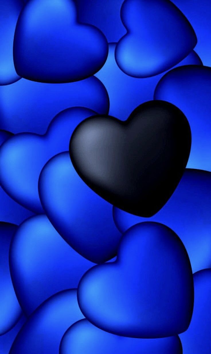 Heart wallpaper, Dark blue heart