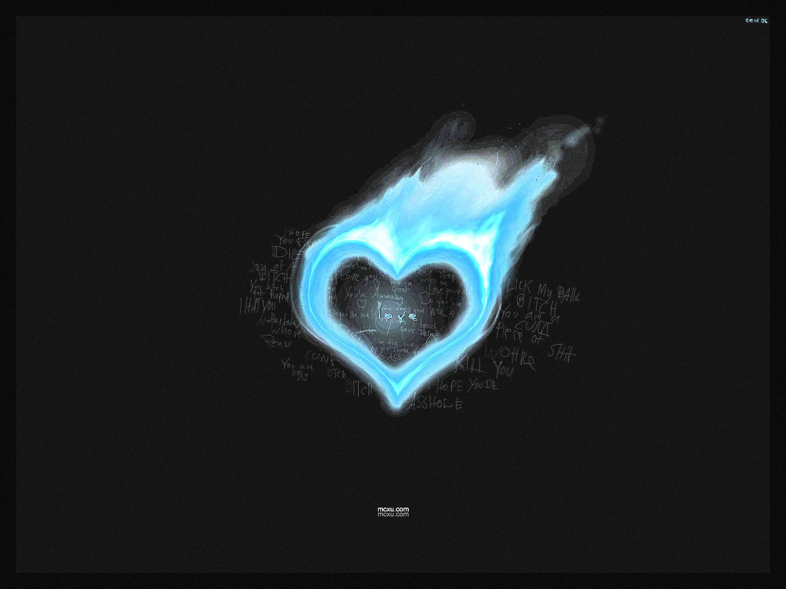 Fiery Heart HD Wallpaper