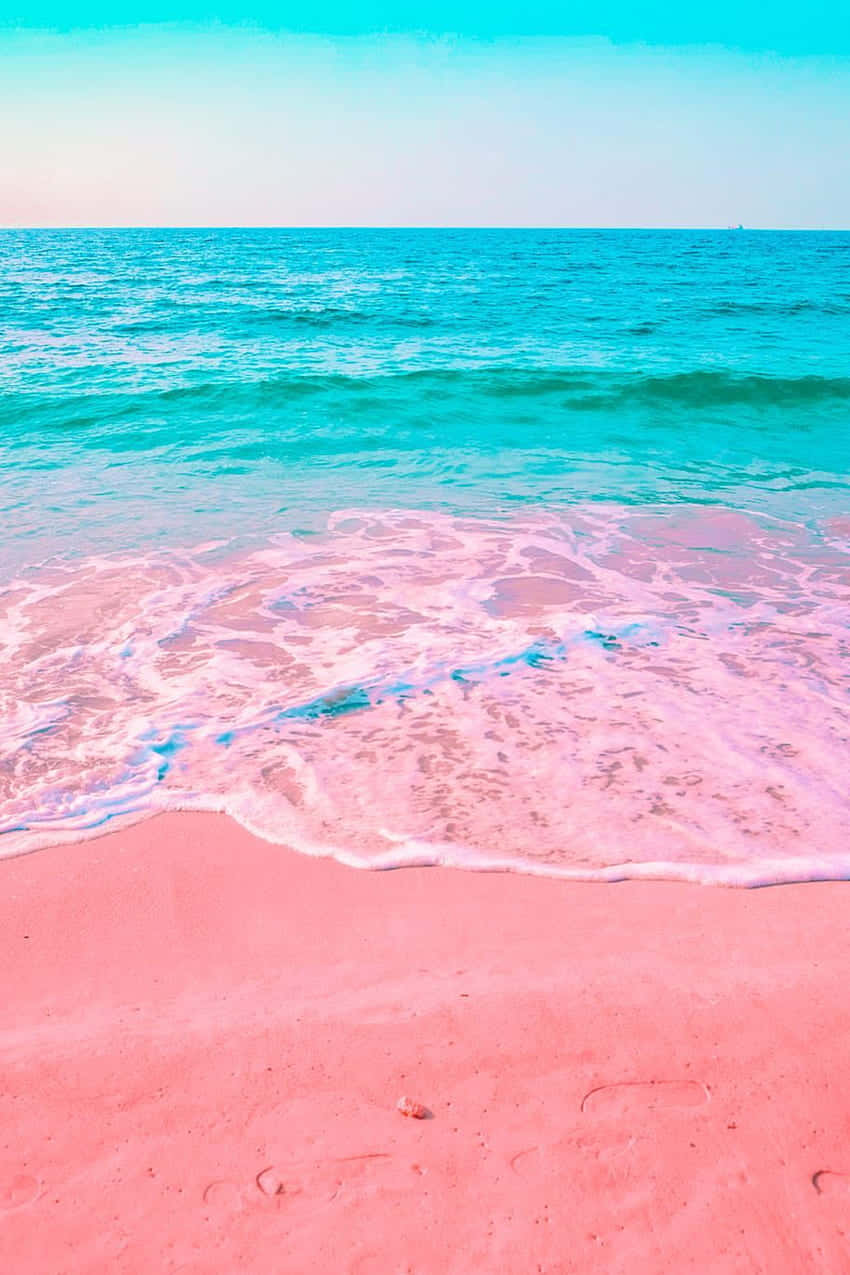 Pink Beach Aesthetic Wallpaper