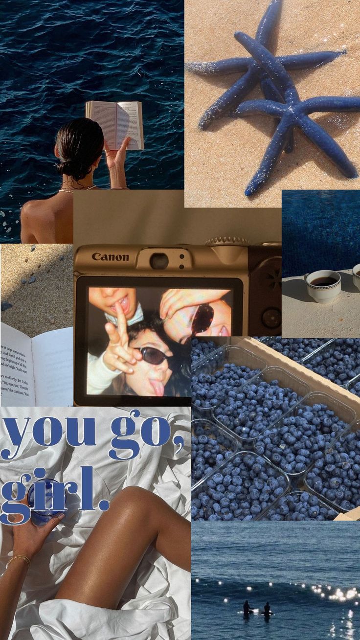 Clean girl blue aesthetic summer wallpaper