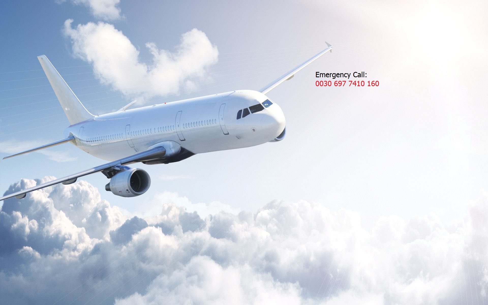 Passenger Flight Aeroplane In Sky