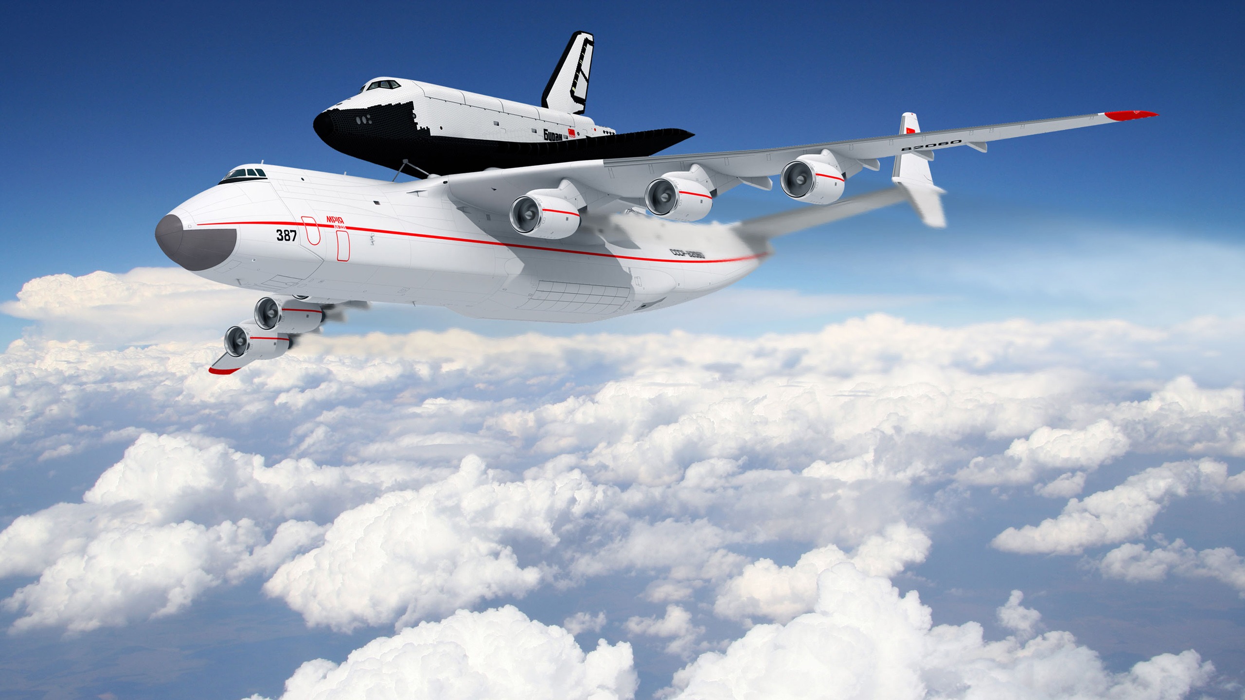 Space Shuttle in Flight HD Wallpaper
