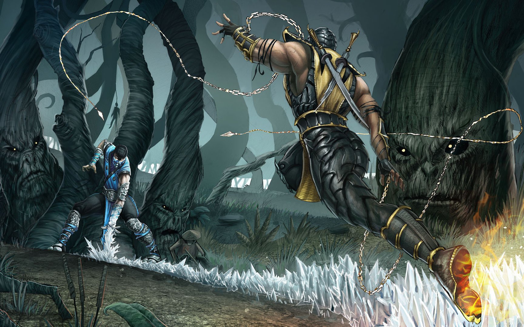 Sub Zero Vs. Scorpion In Mortal Kombat