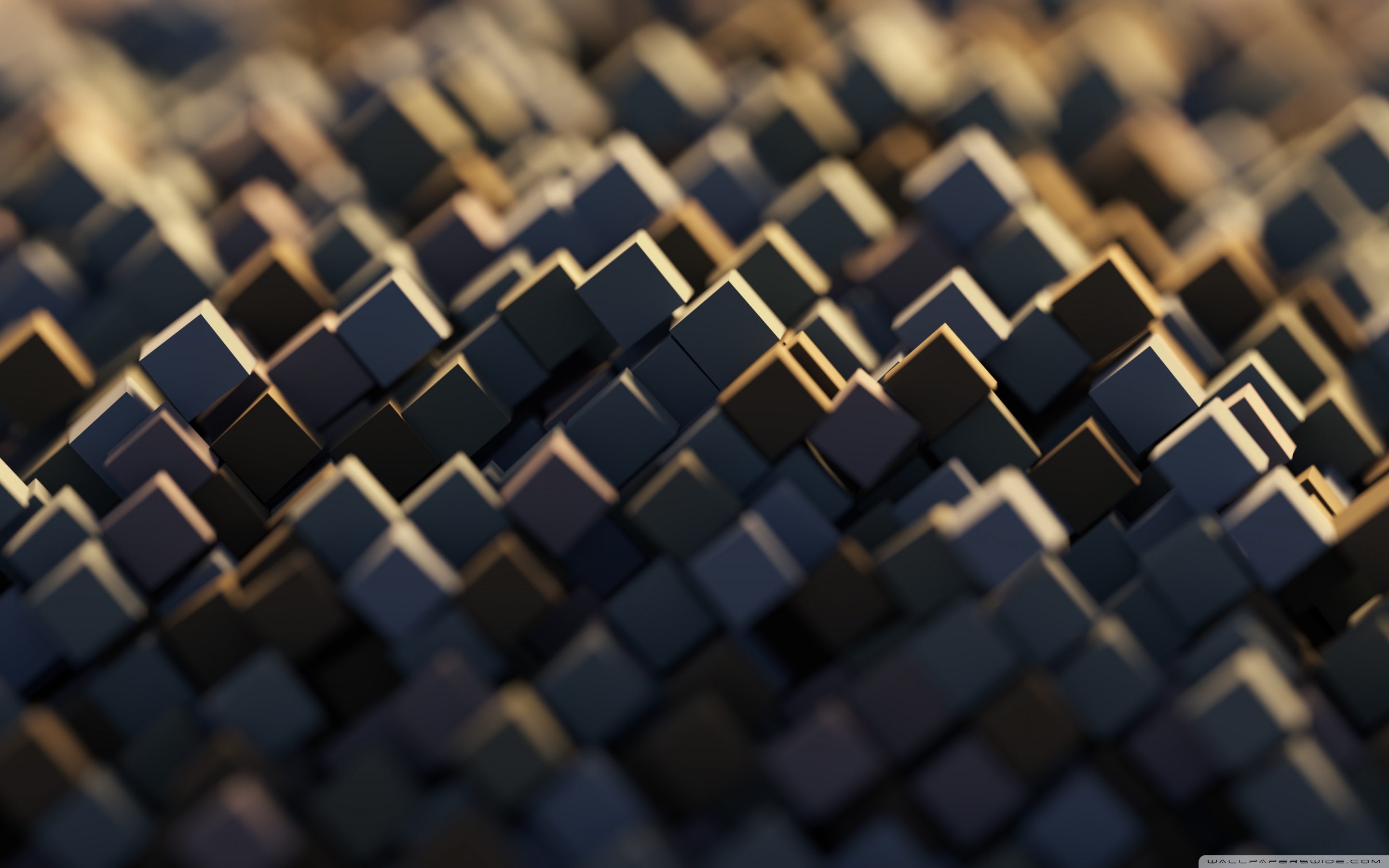 3D Abstract Cubes Ultra HD Wallpaper