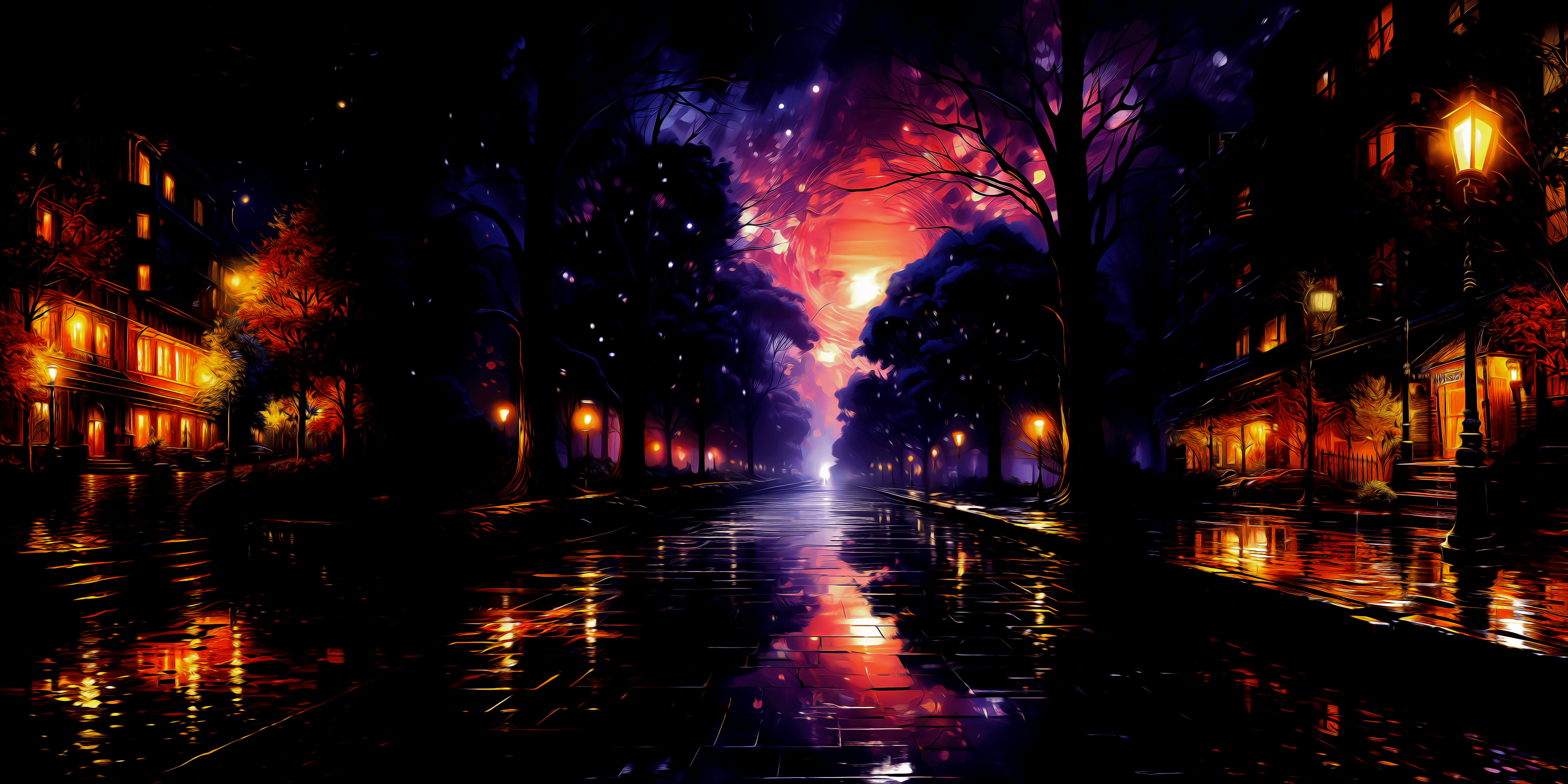 PC Wallpaper 4K Night Streets: A